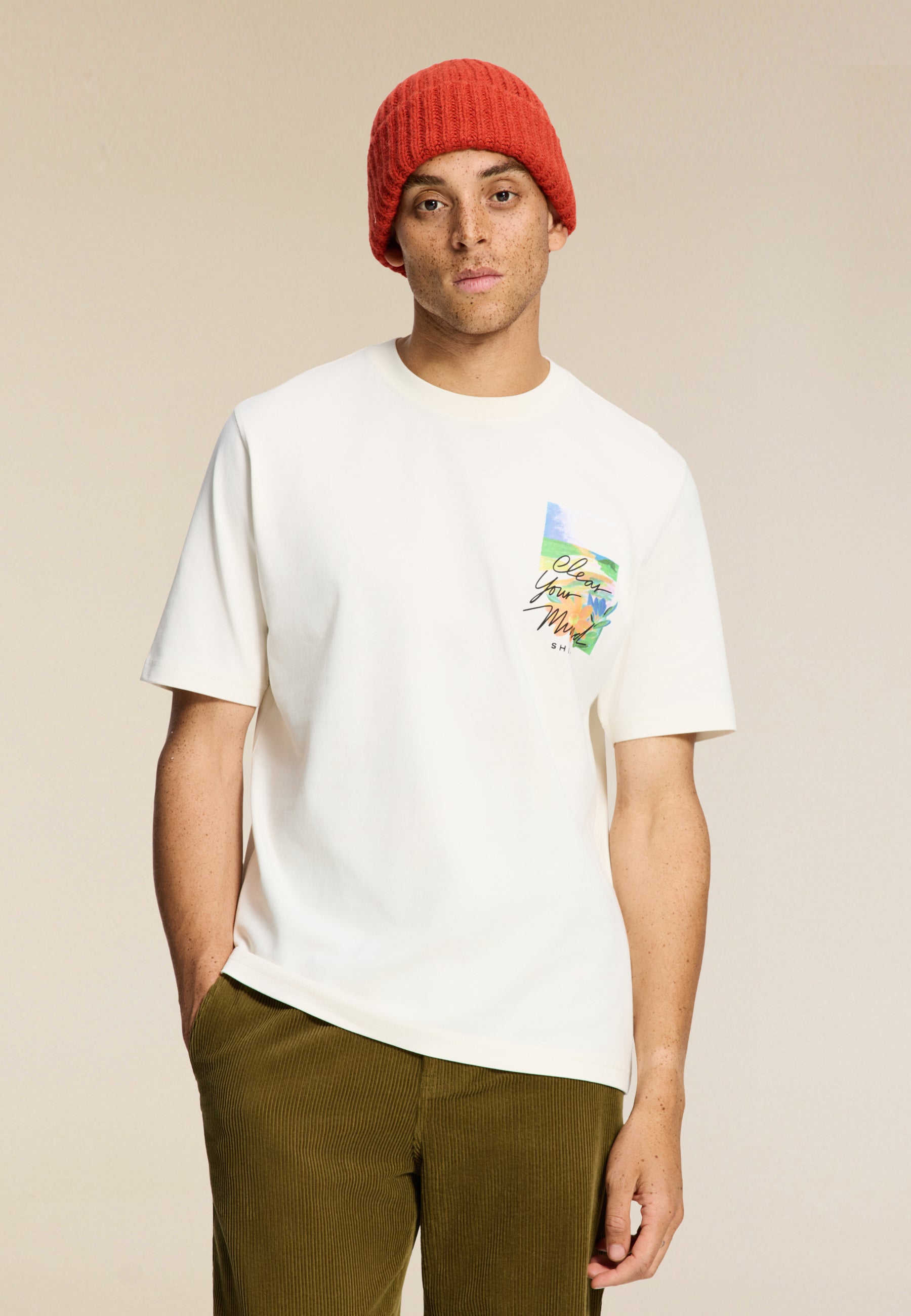 FINN relaxed fit landscape t-shirt | white