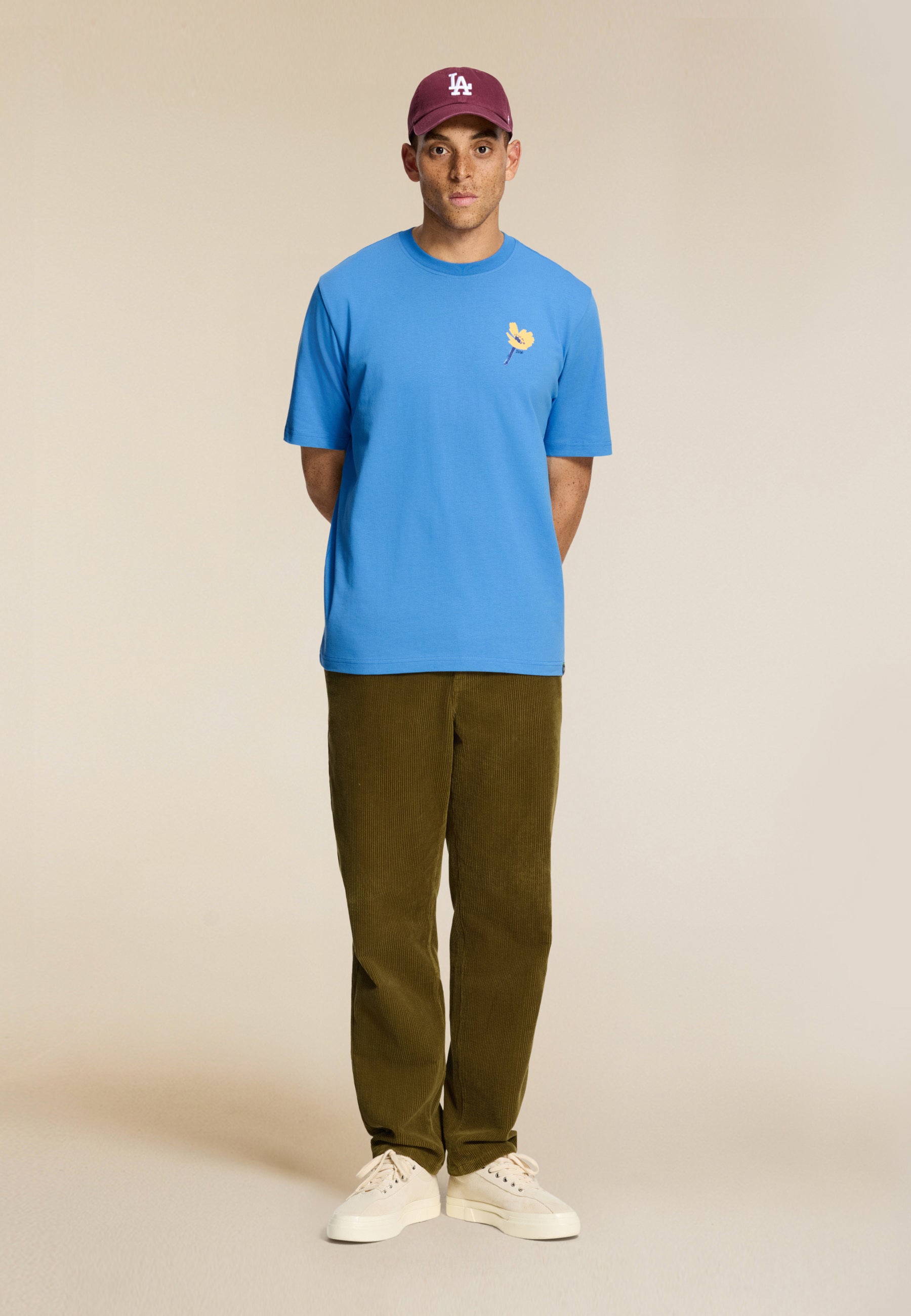 FINN relaxed fit unwind text t-shirt | blue fields