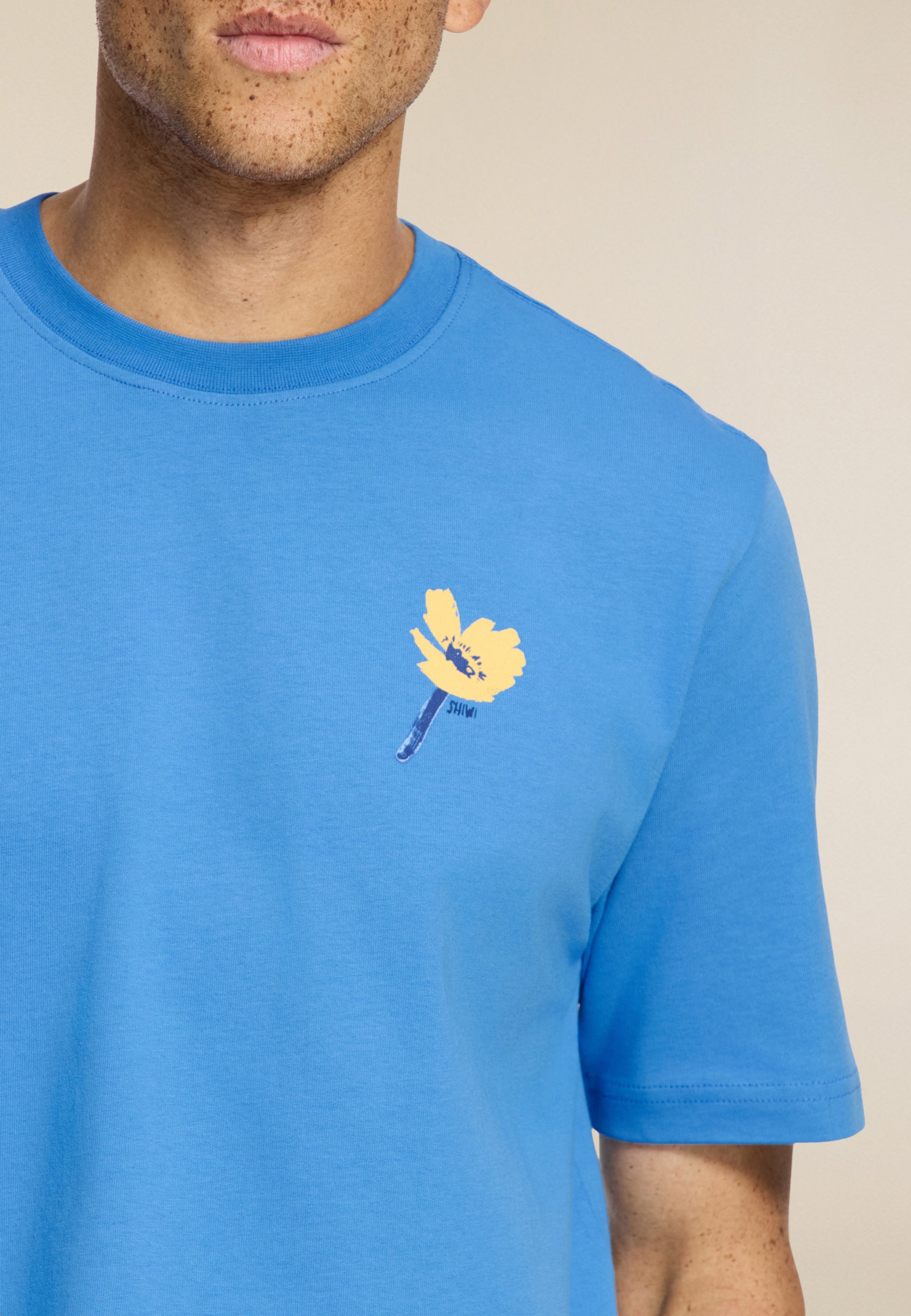 FINN relaxed fit unwind text t-shirt | blue fields