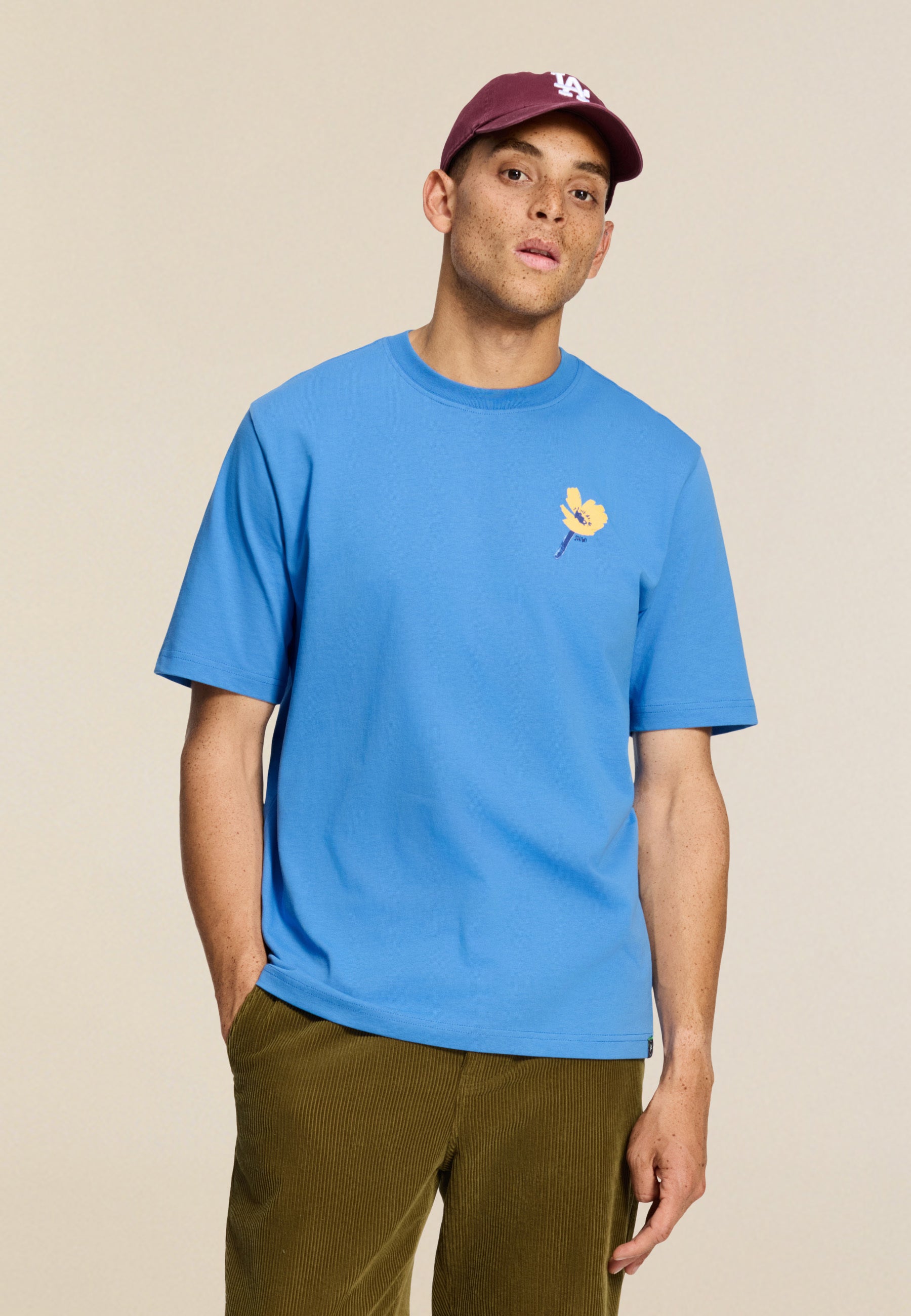 FINN relaxed fit unwind text t-shirt | blue fields