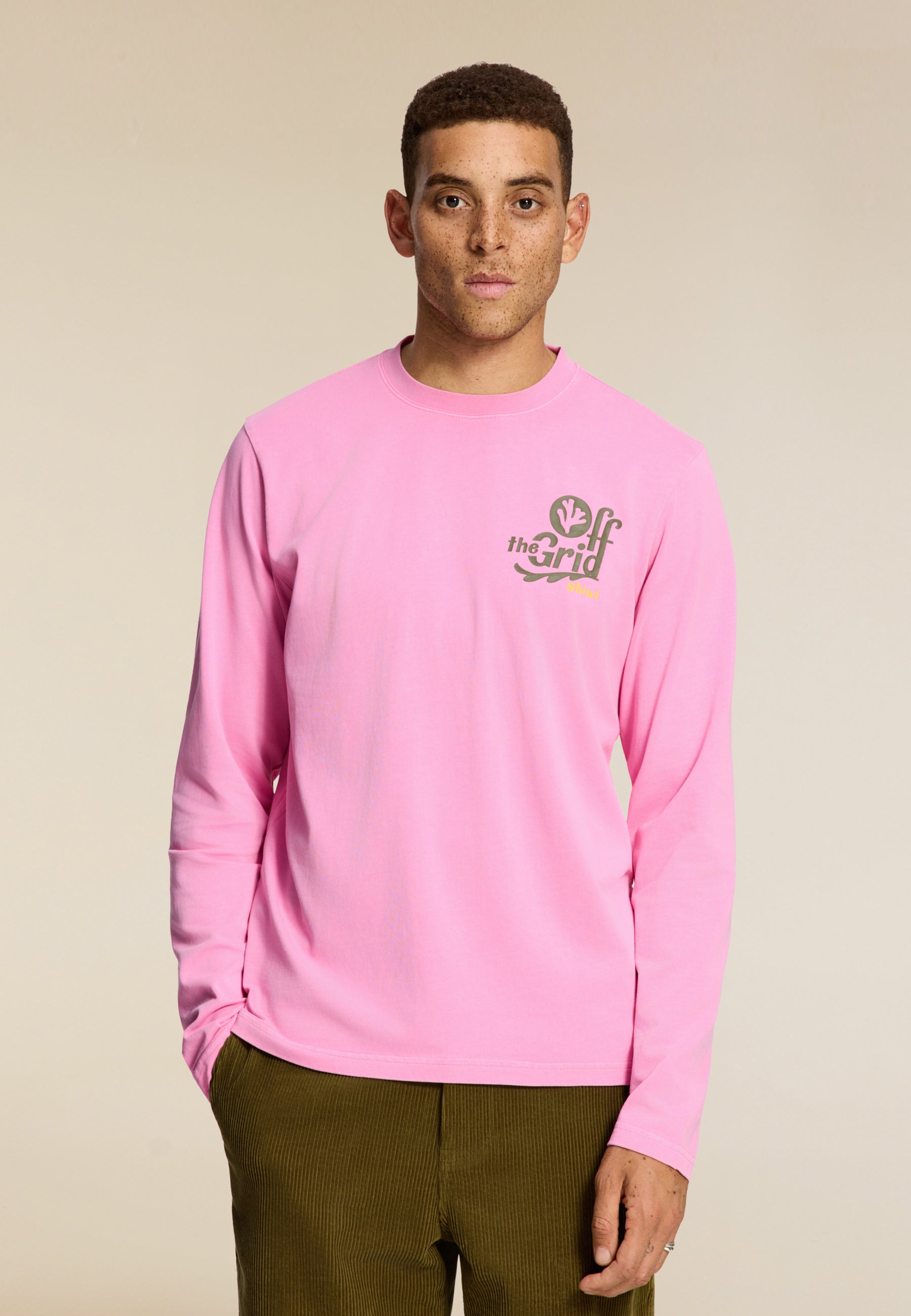 JUDE regular fit off the grid longsleeve | pink dusk