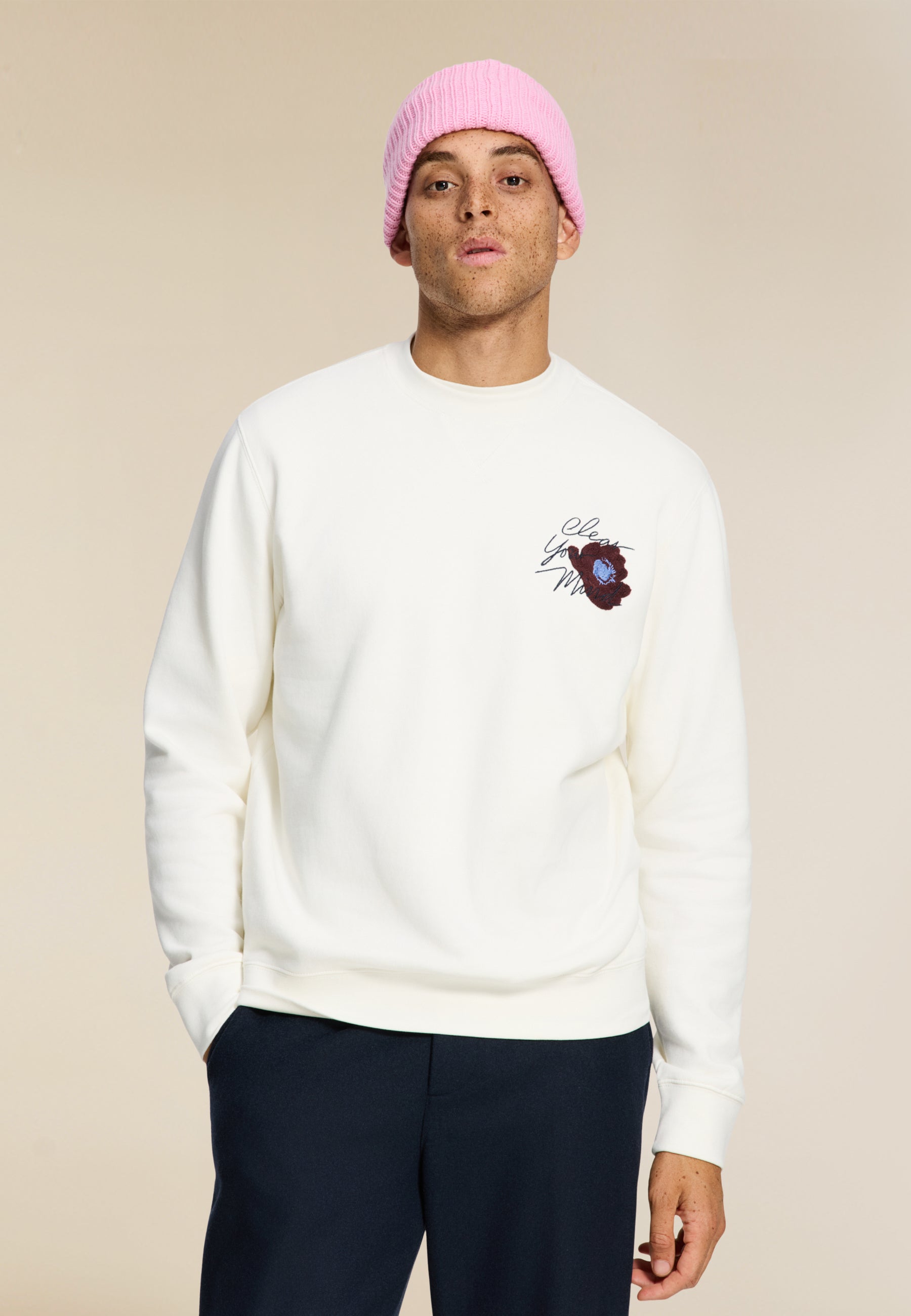 DAN regular fit shiwi unwind sweater | white