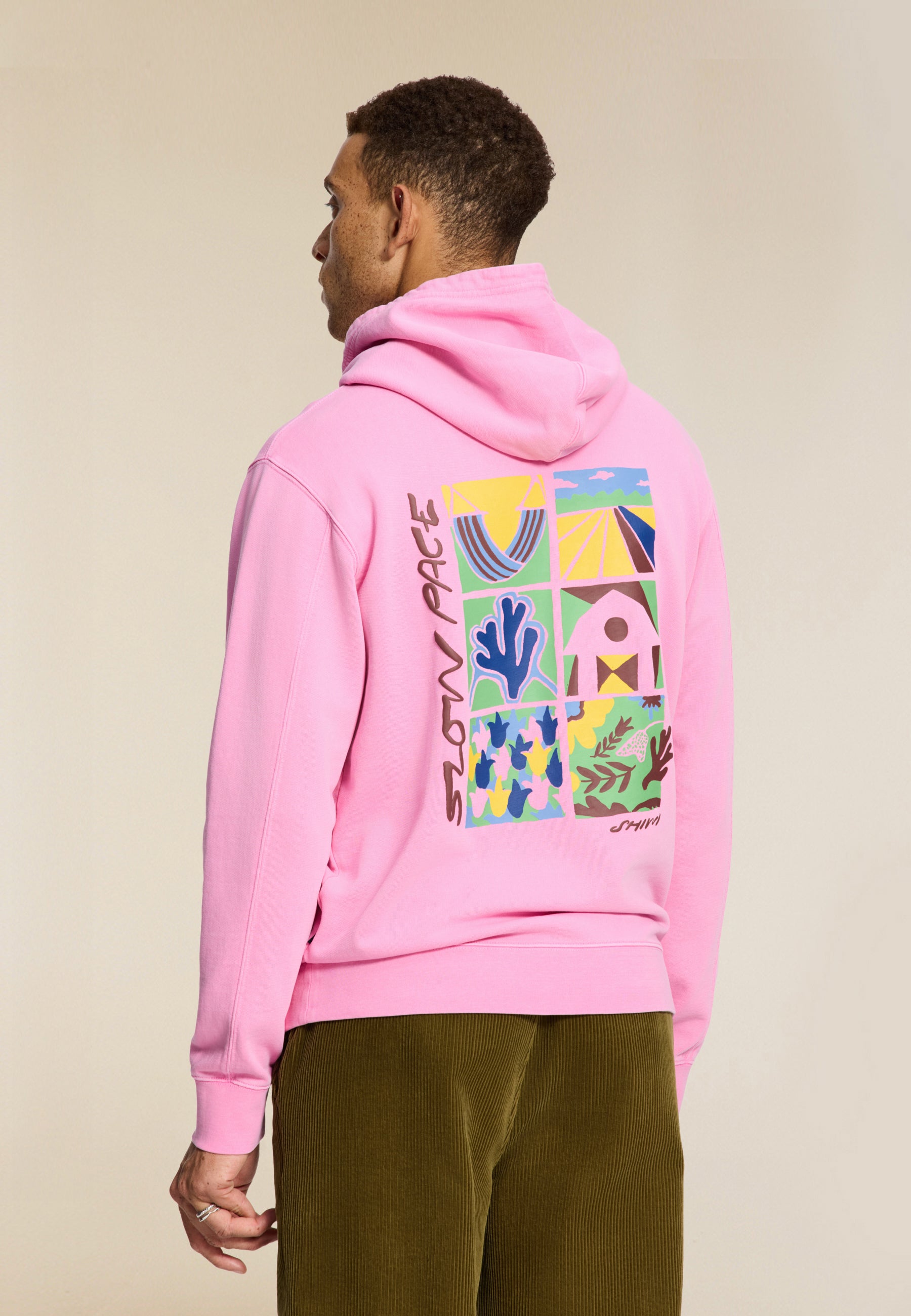 LEO regular fit slow pace hoodie | pink dusk