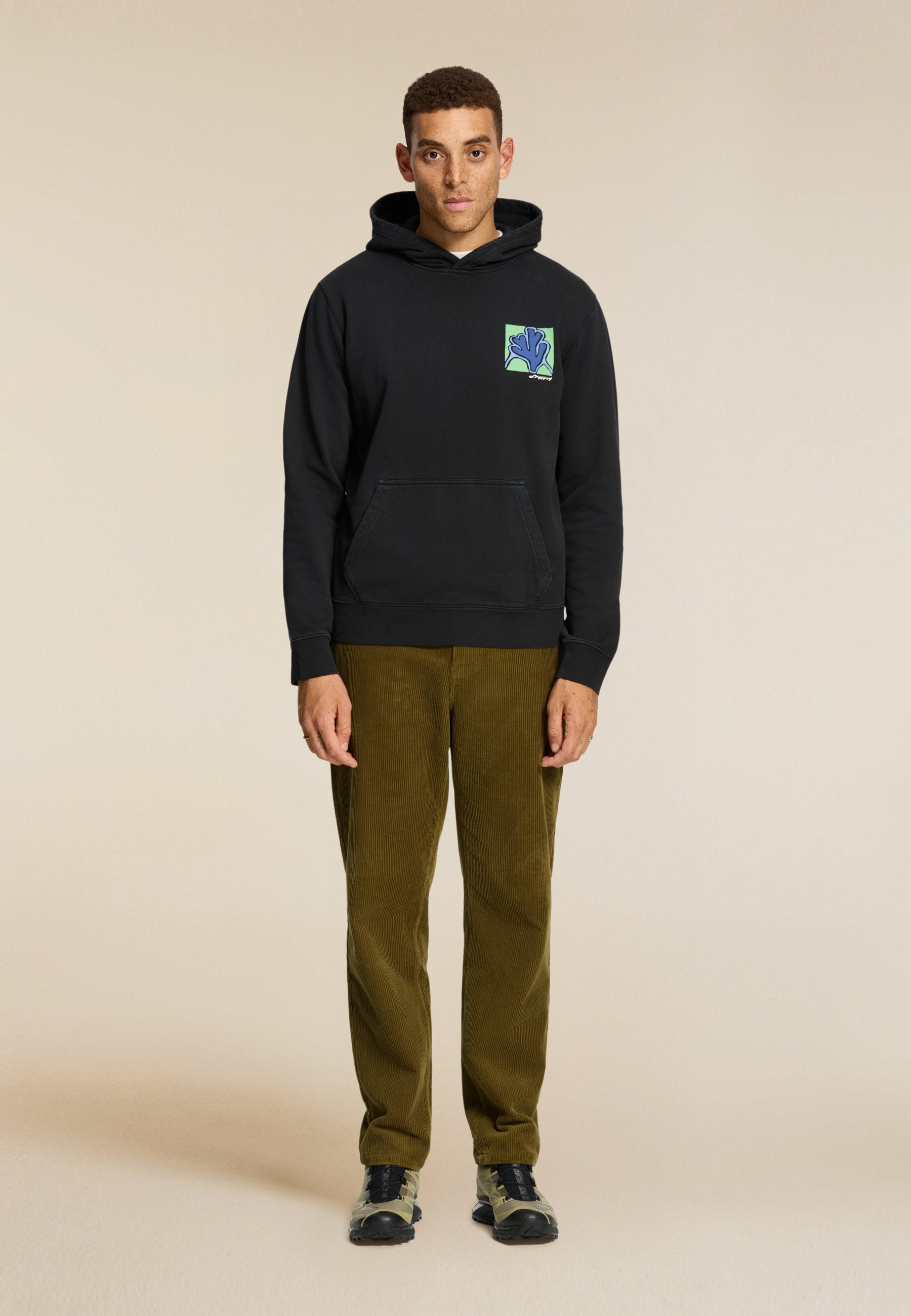 LEO regular fit slow pace hoodie | black