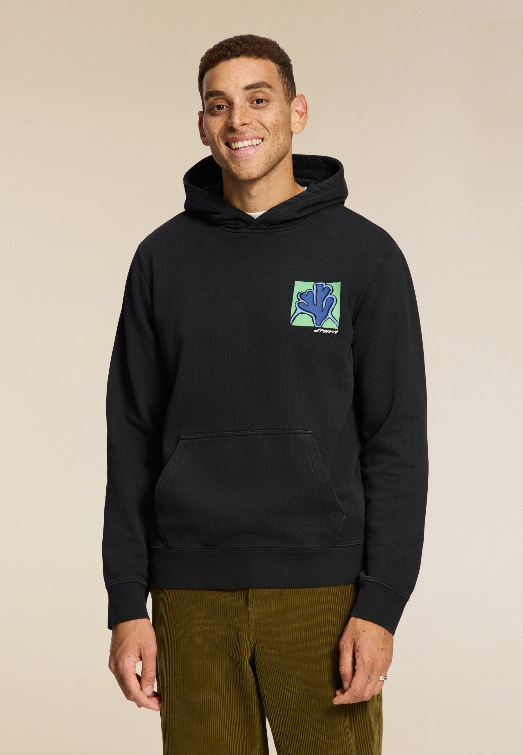LEO regular fit slow pace hoodie | black