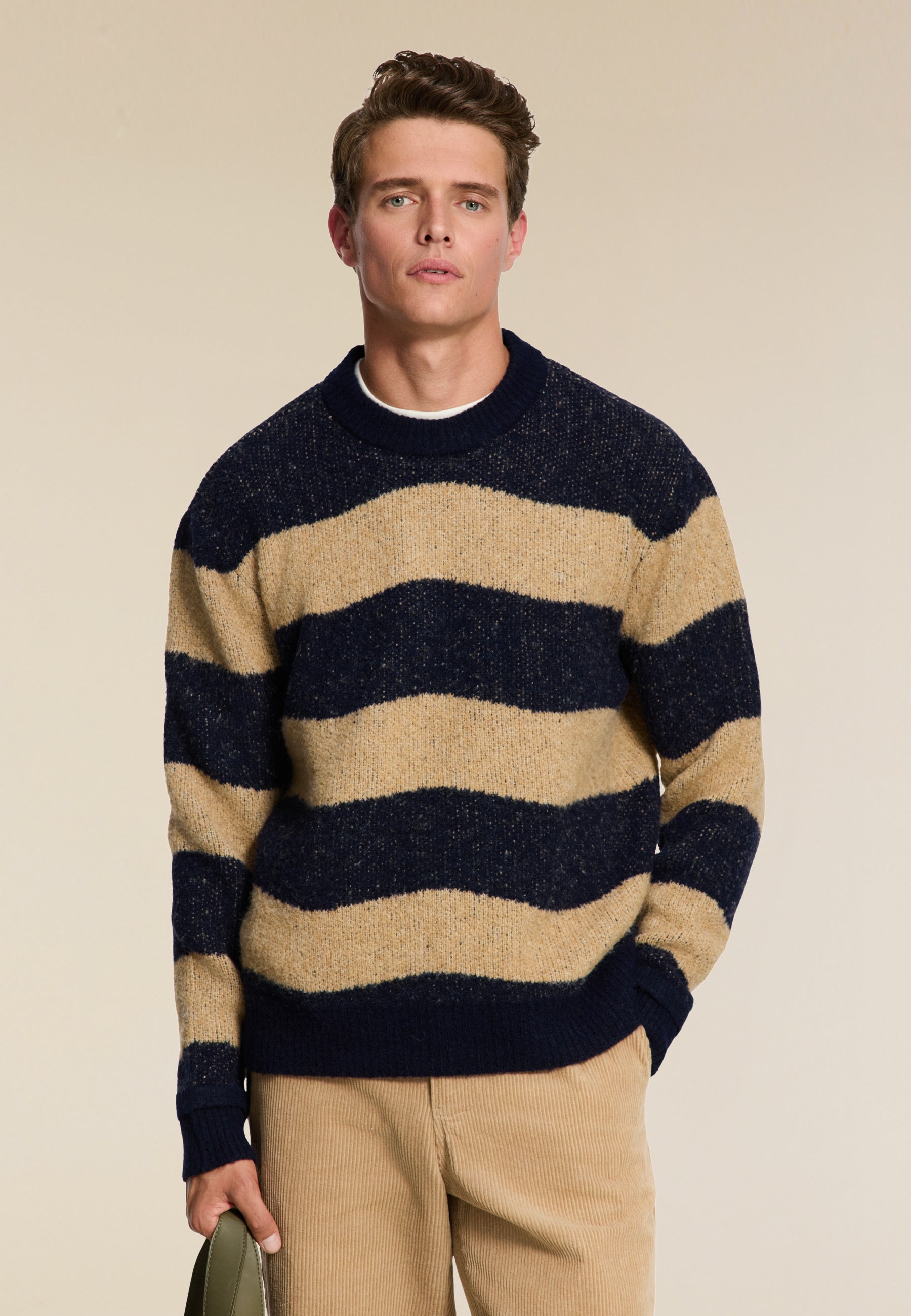 PIKE relaxed fit wave pullover | blue clay