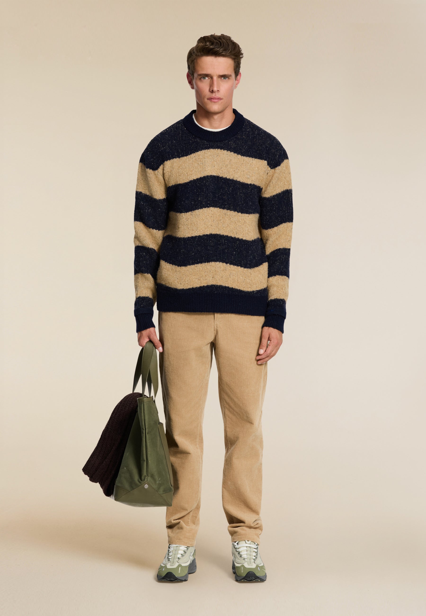 PIKE relaxed fit wave pullover | blue clay