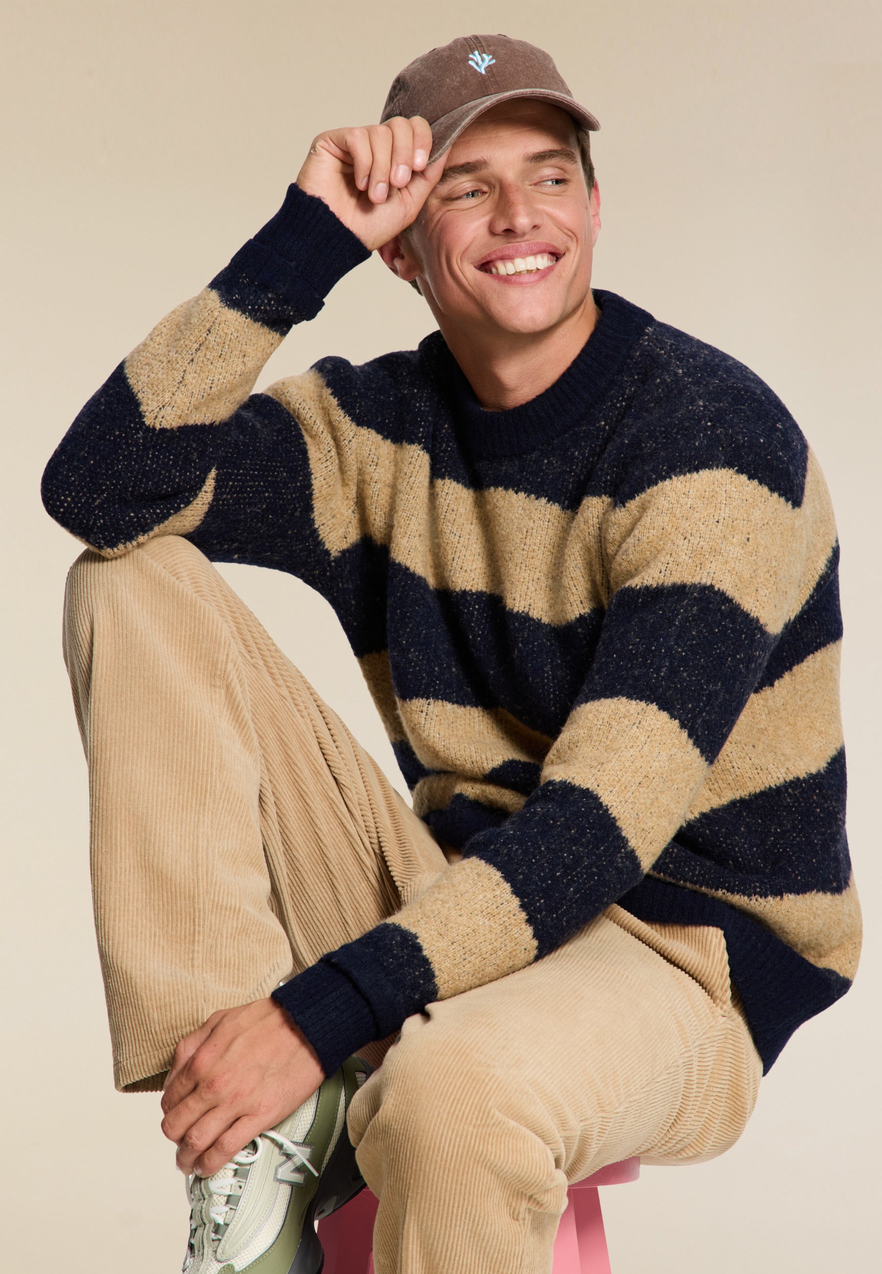 PIKE relaxed fit wave pullover | blue clay