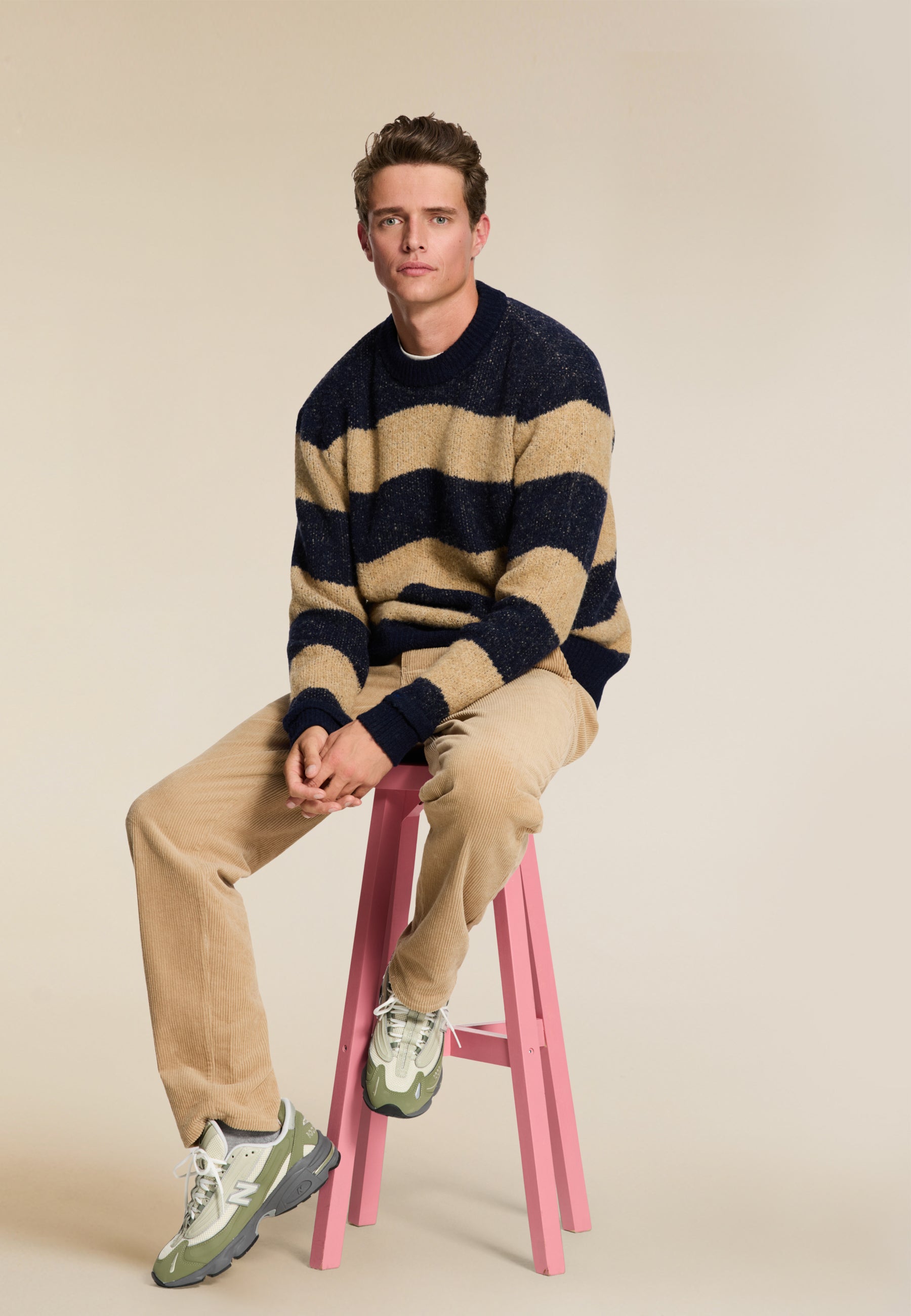 PIKE relaxed fit wave pullover | blue clay