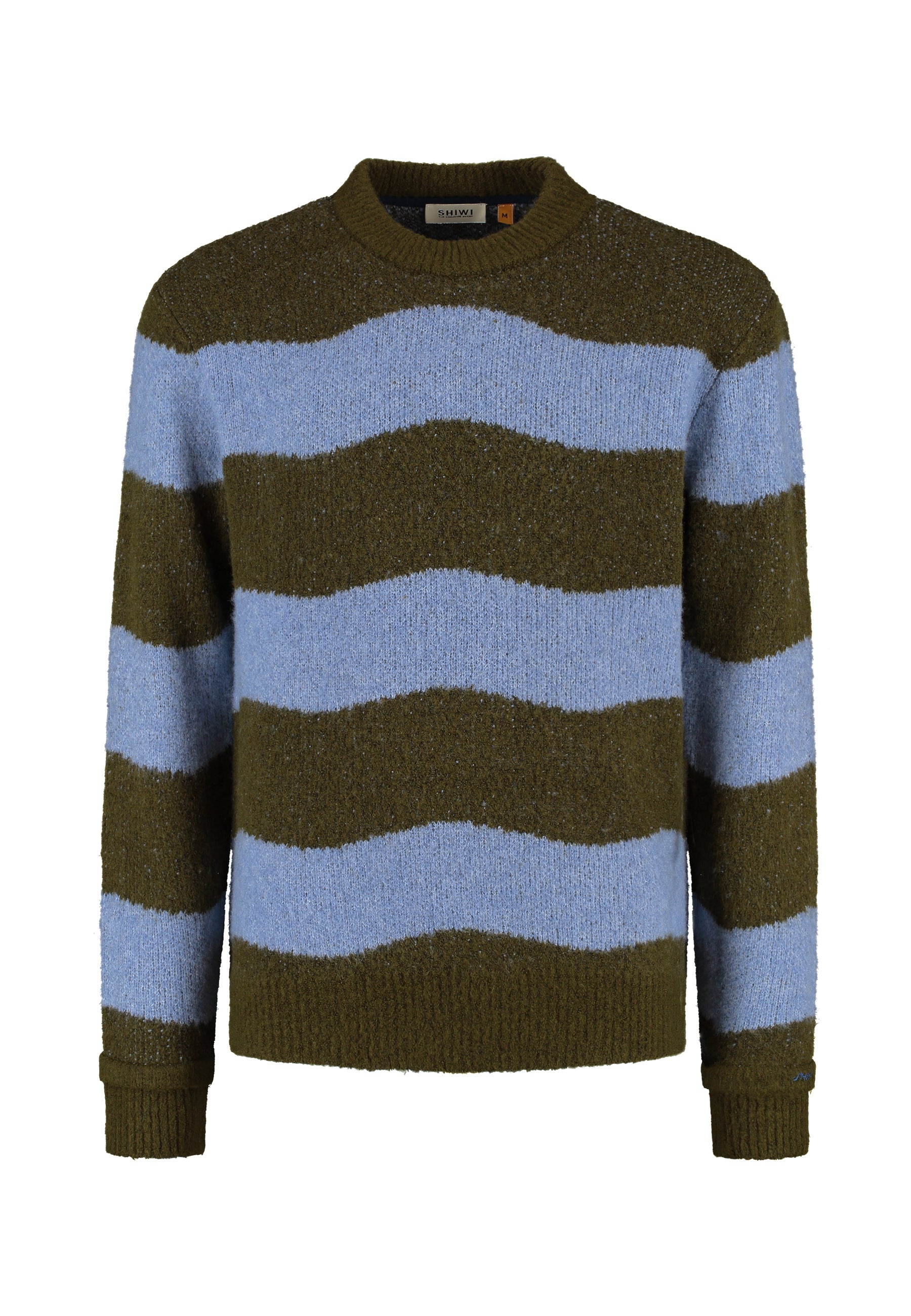 PIKE relaxed fit wave pullover | green blue