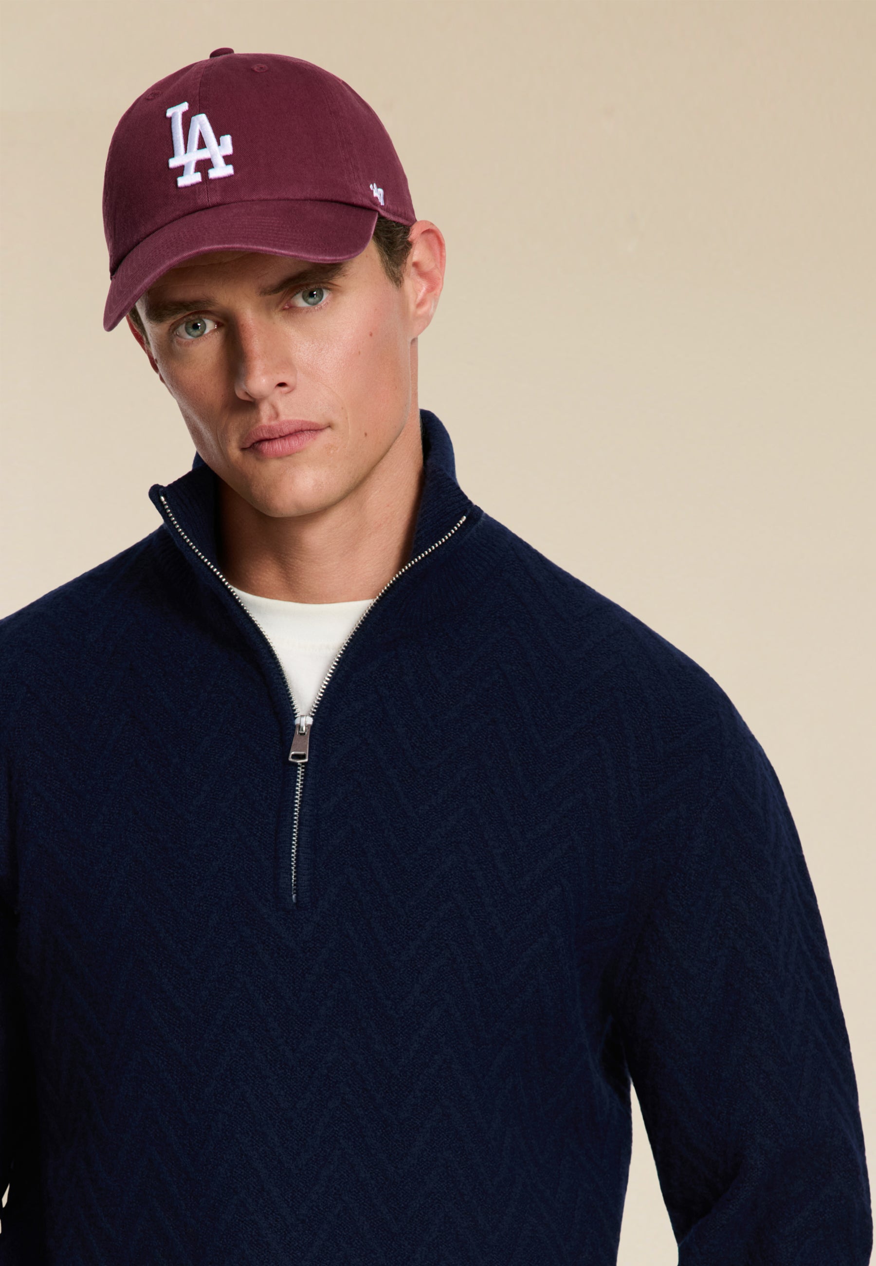 PIKE relaxed fit zigzag pullover | dark navy