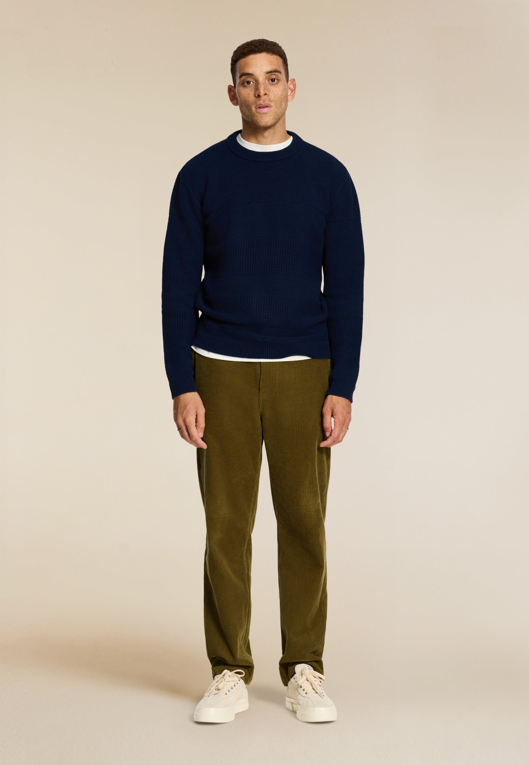 PERRY regular fit structured pullover | dark navy