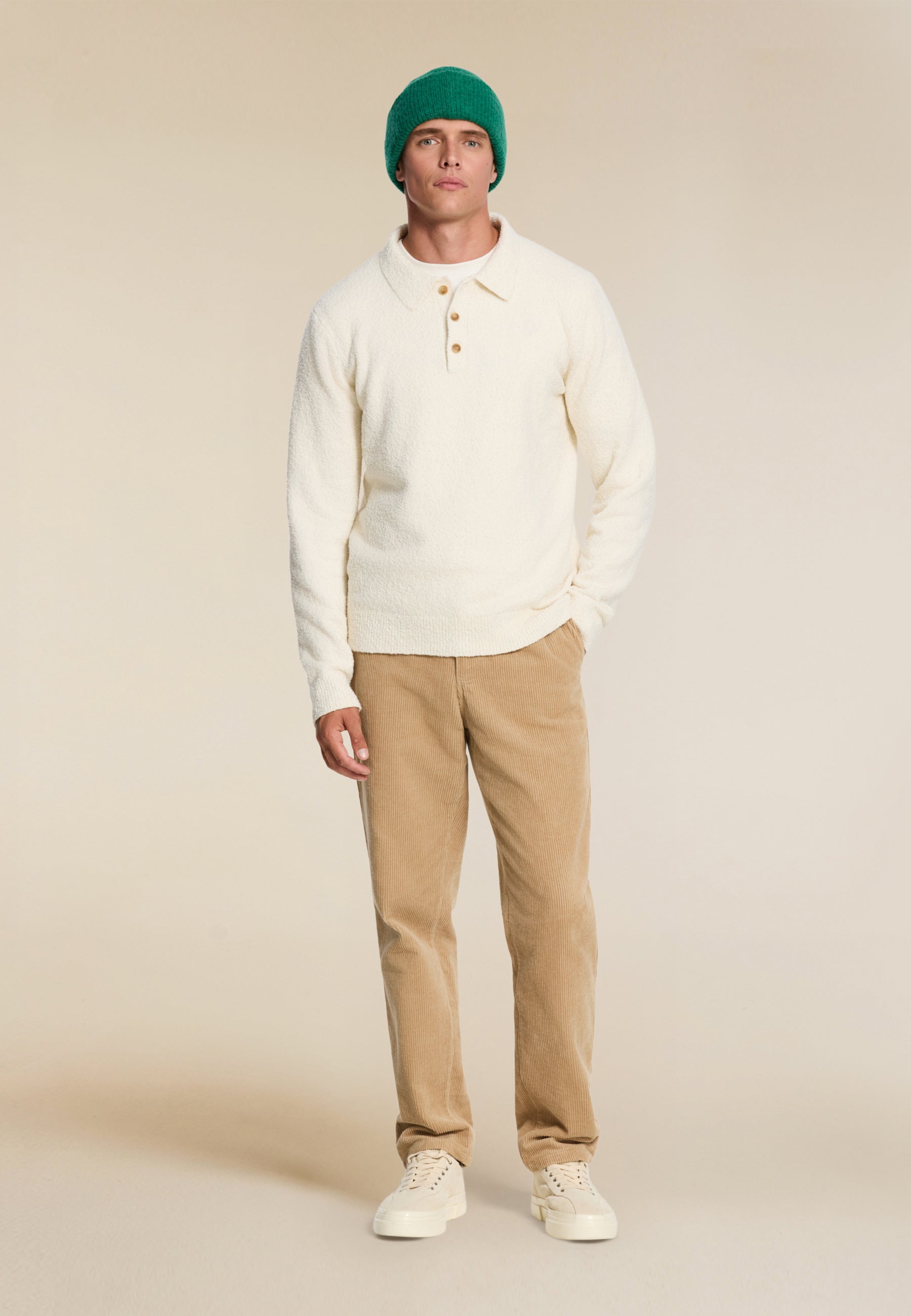 PENN regular fit boucle polo | white