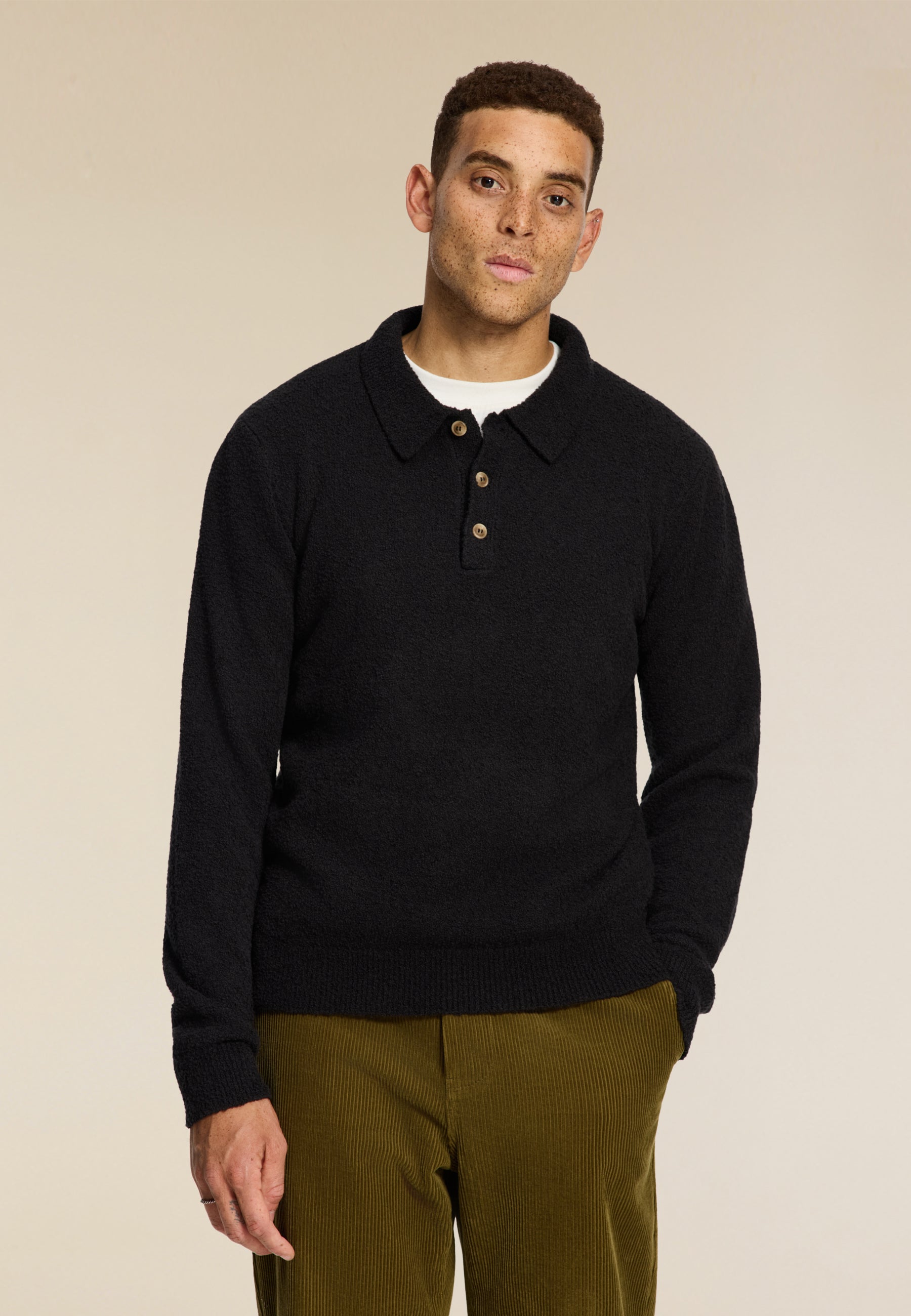 PENN regular fit boucle polo | black