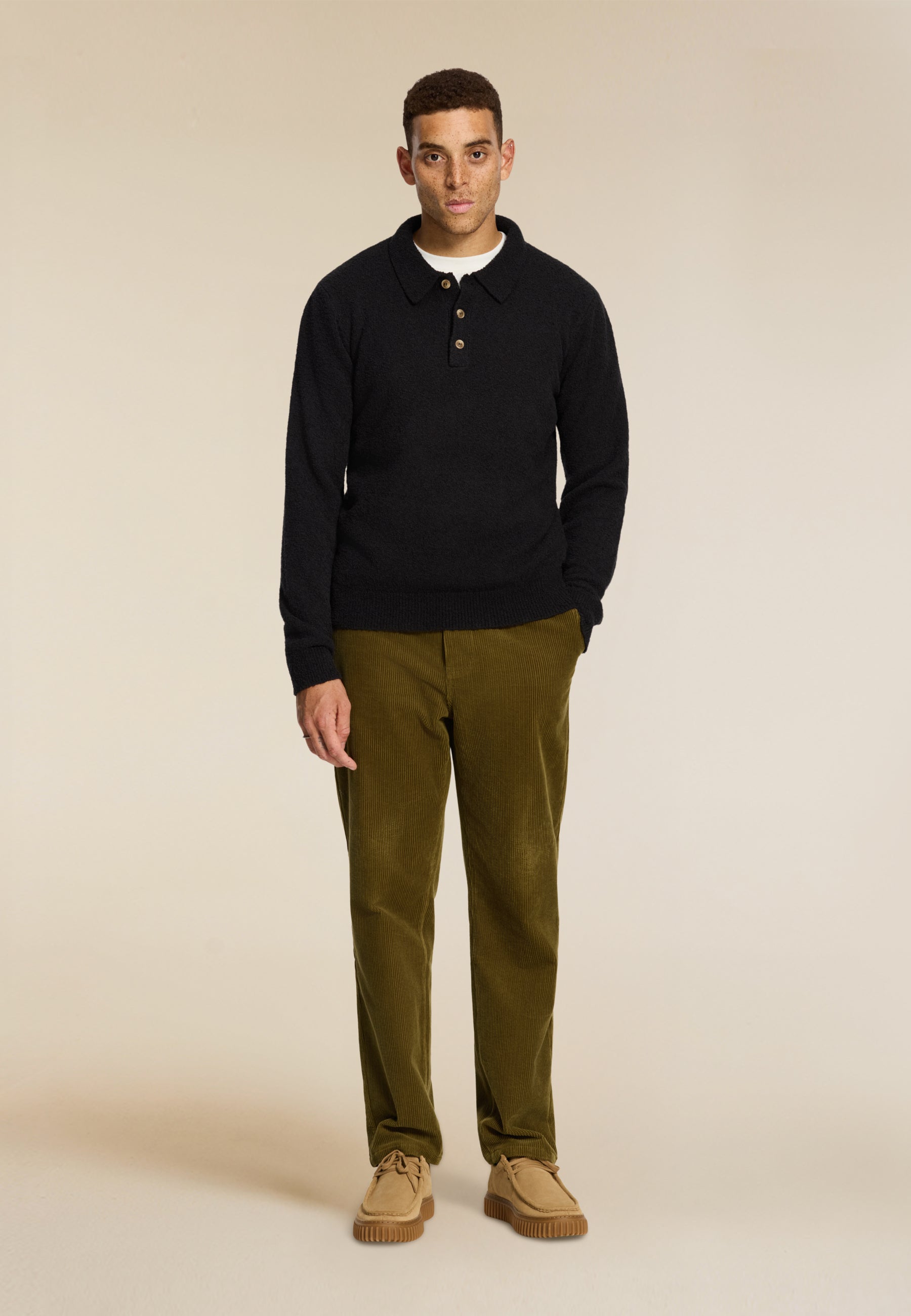 PENN regular fit boucle polo | black