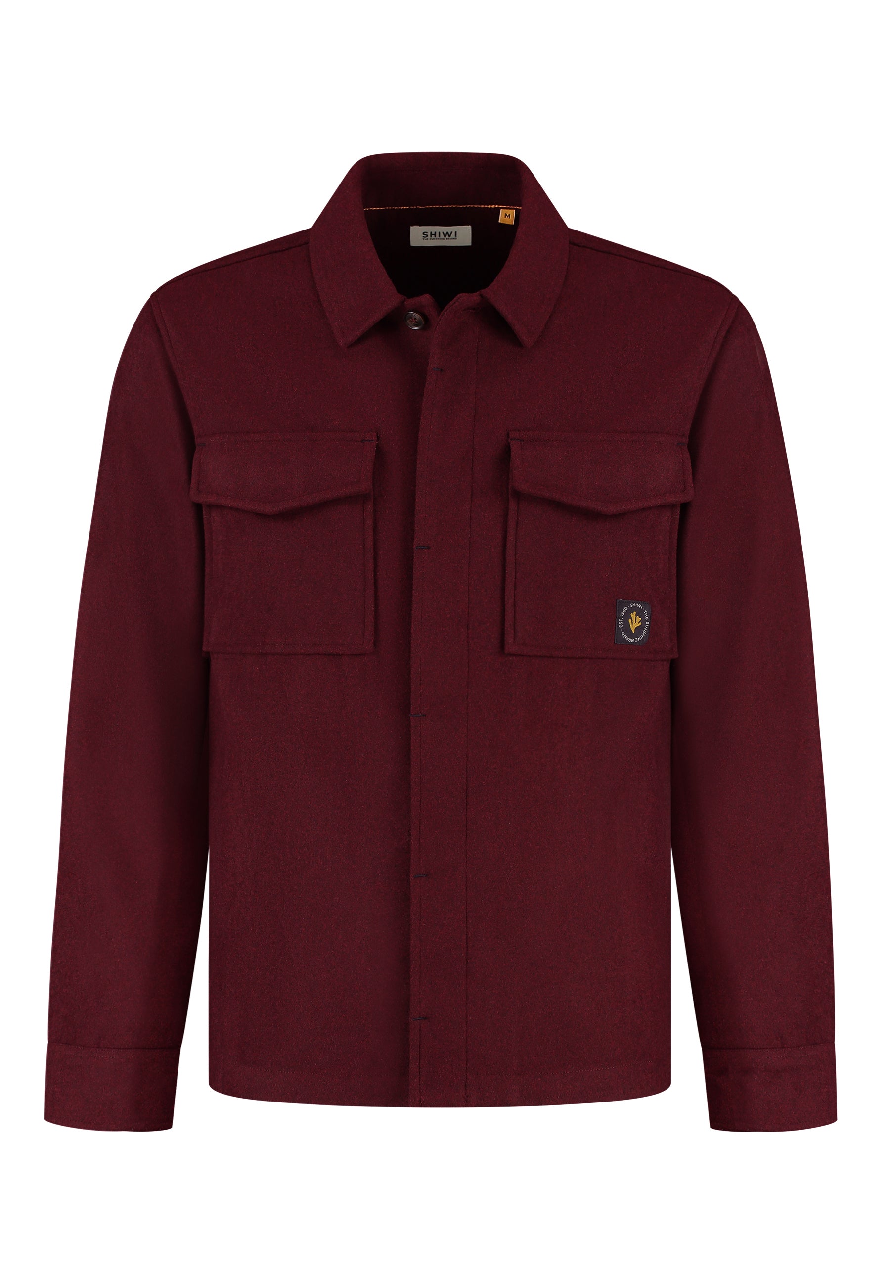 STAN wool blend long sleeve shirt | red earth