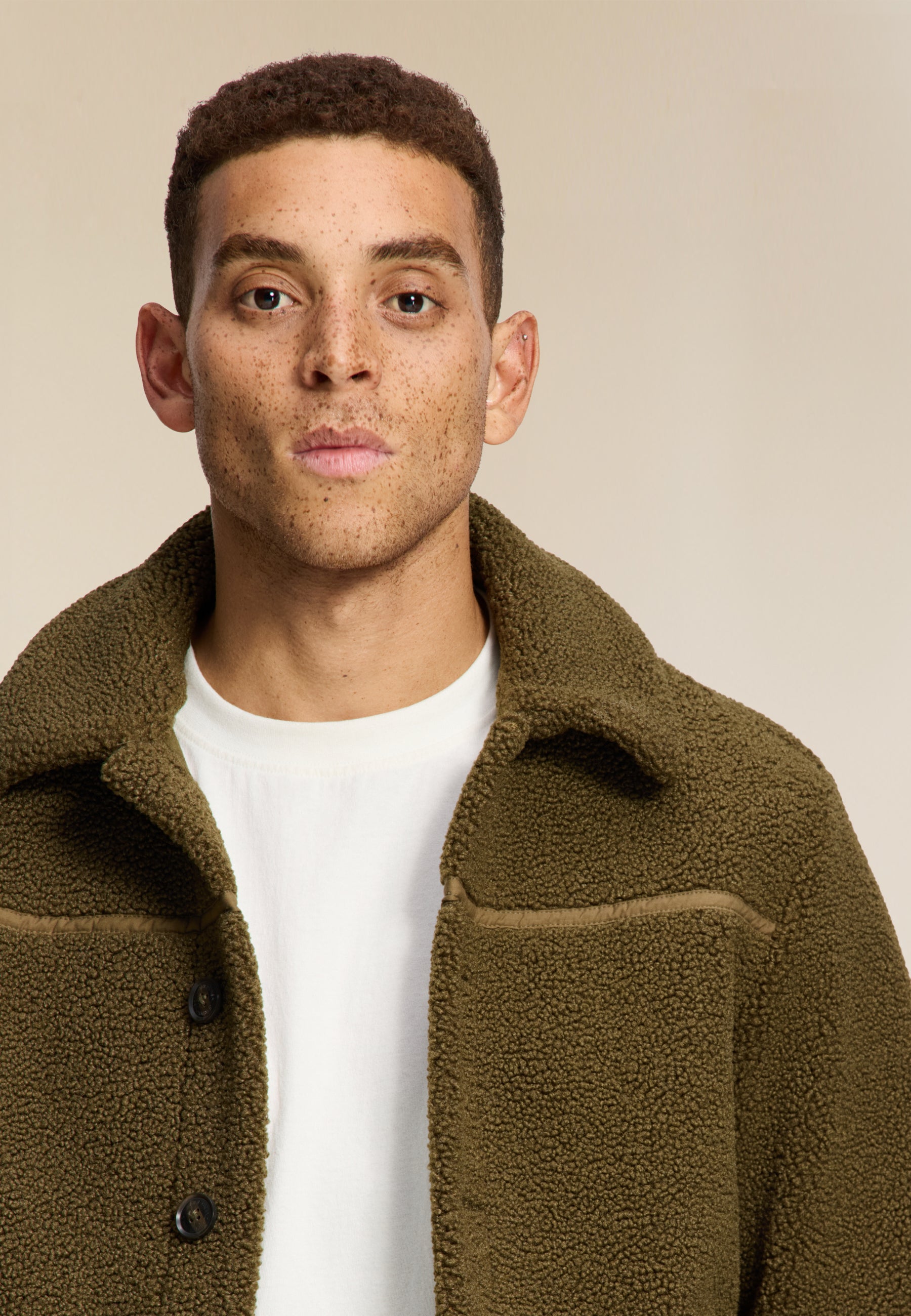 SYD teddy jacket | green olive