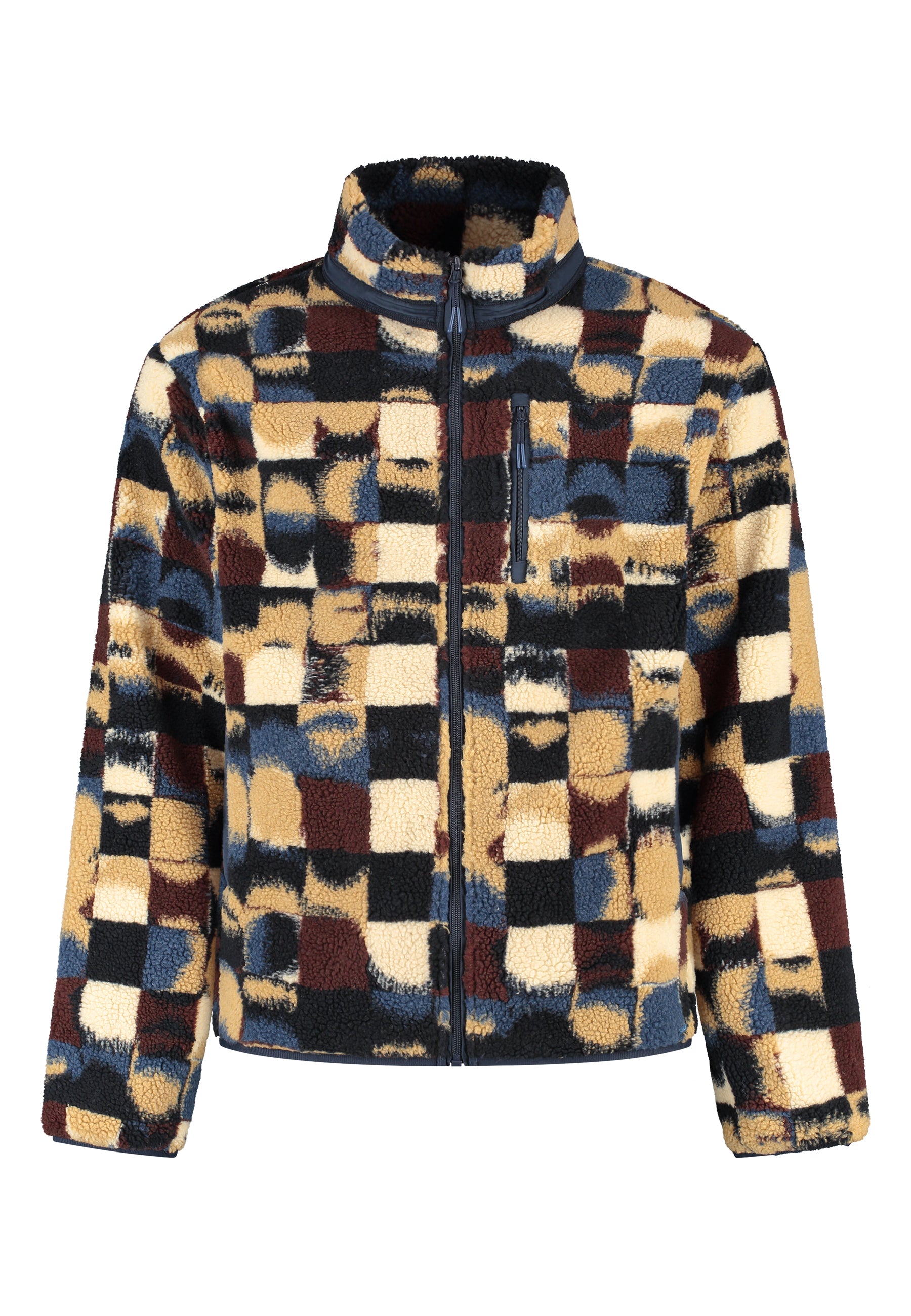 LEE geo quilt teddy jacket | red earth