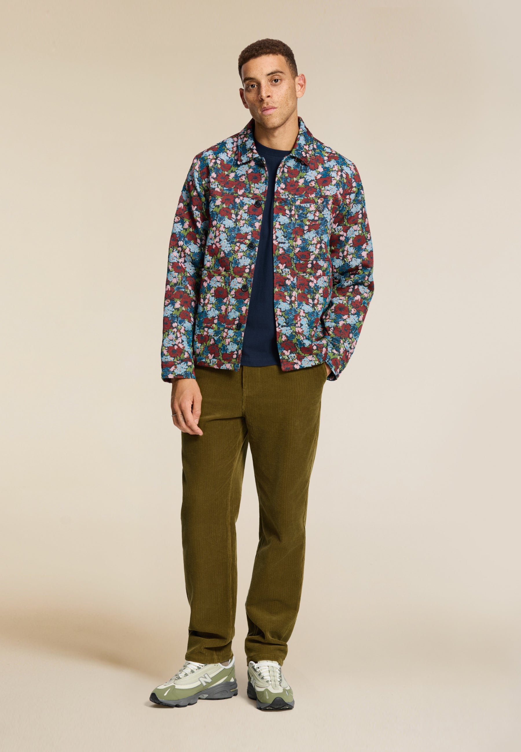 IAN floral field jacket | dark navy