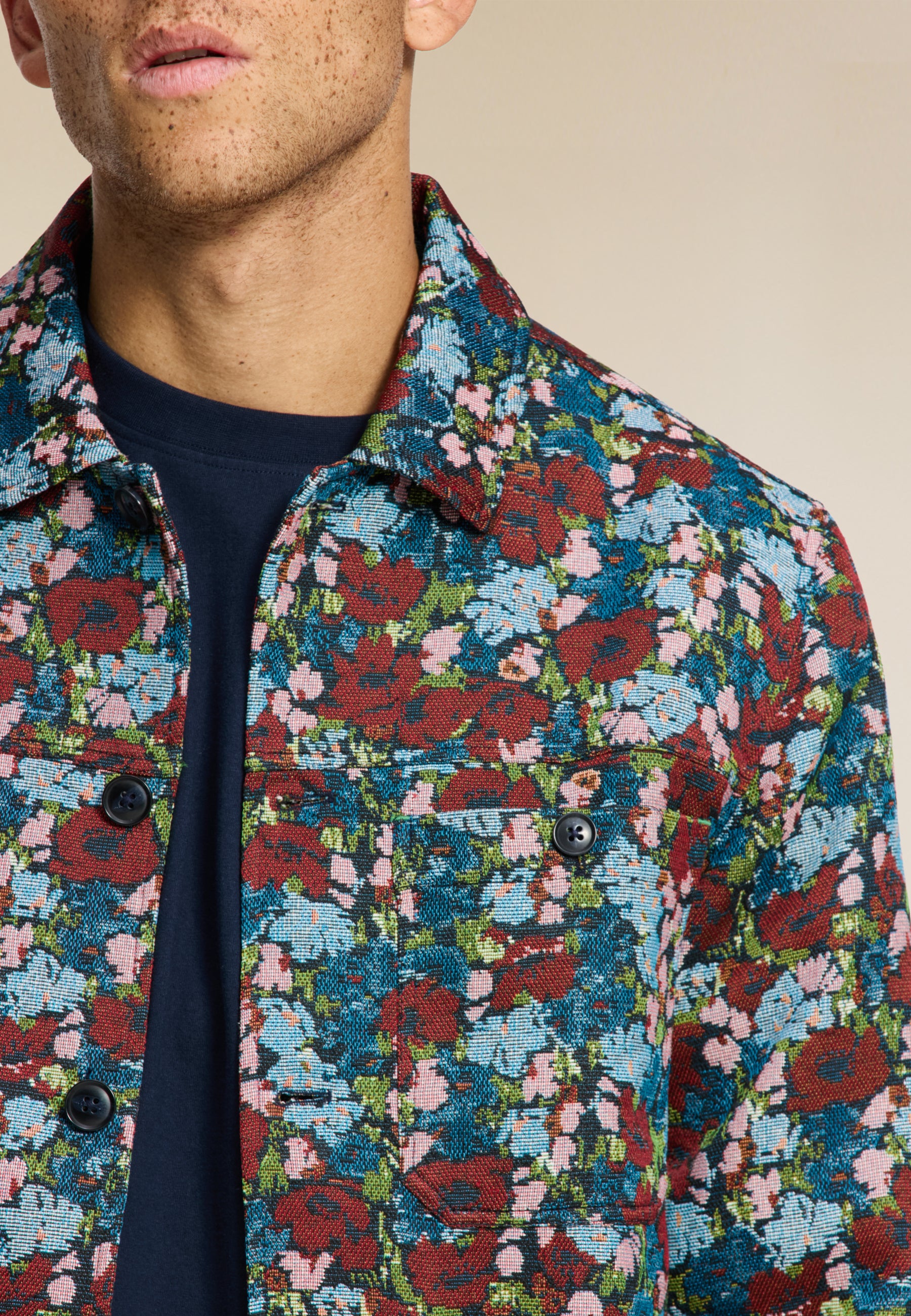 IAN floral field jacket | dark navy
