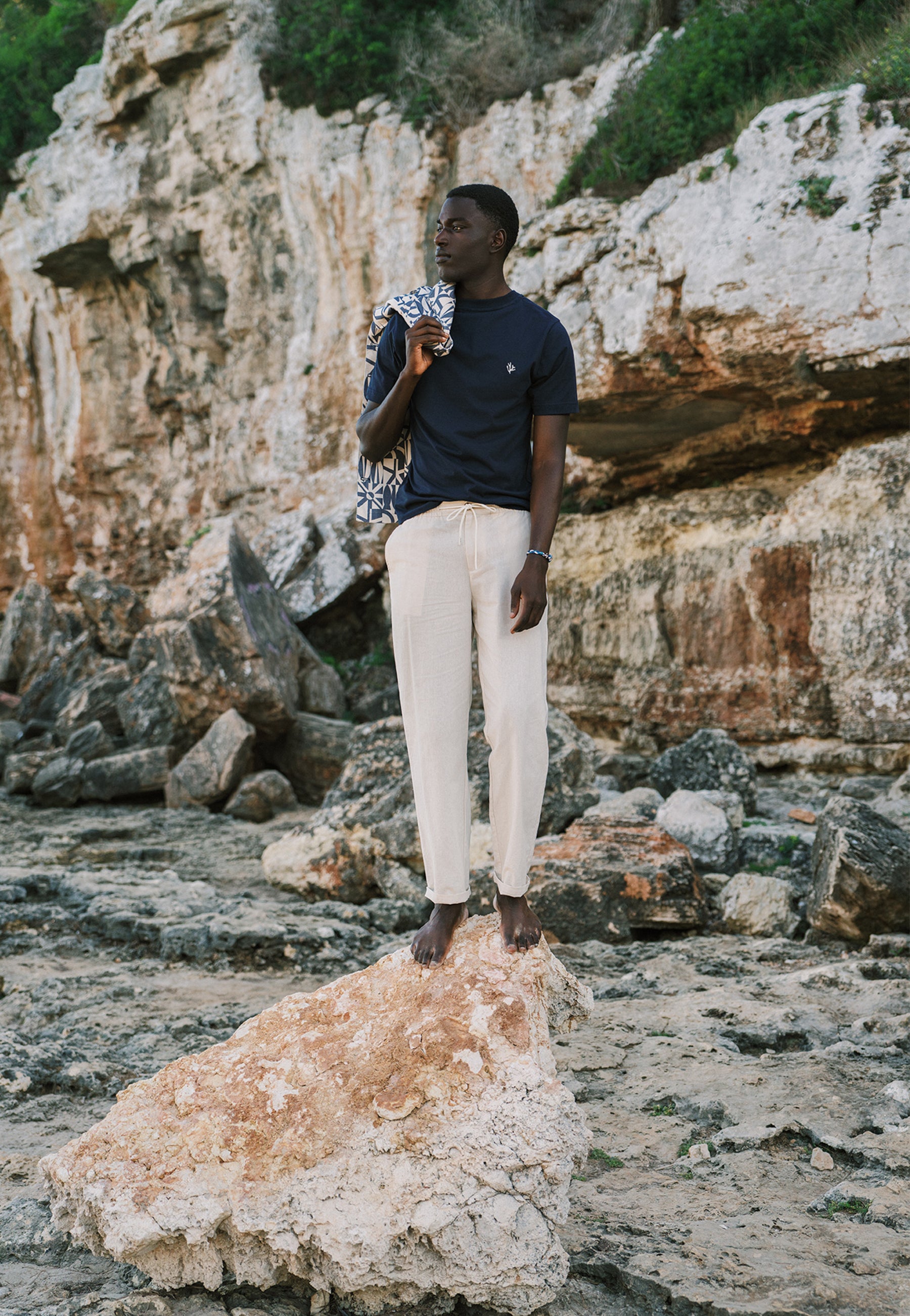 LUKE linen trousers solid | beige