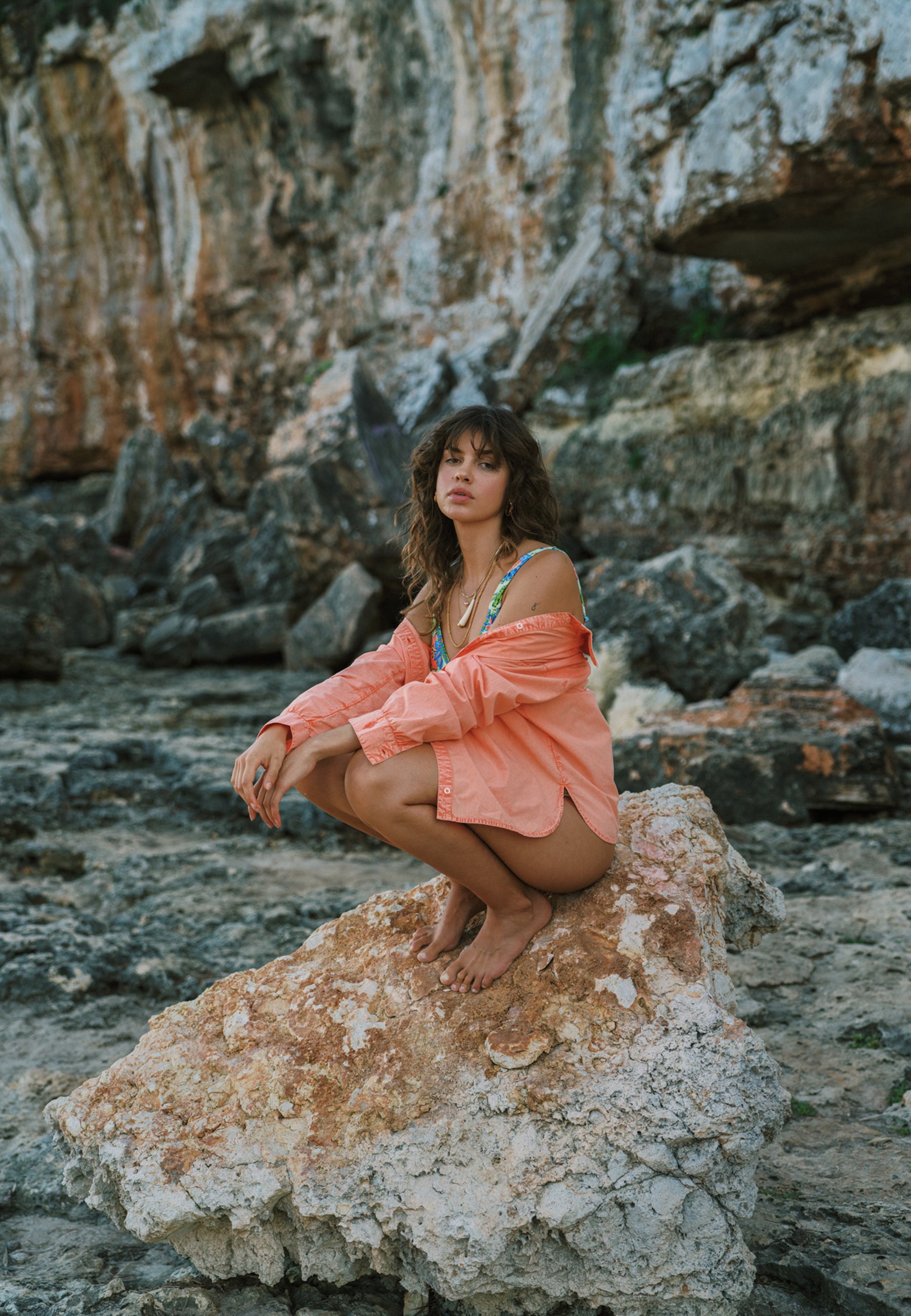EVIE blouse | orange peach