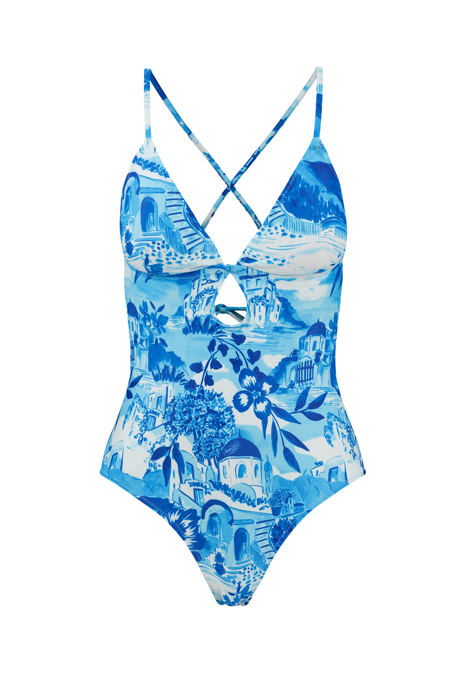 Ladies ROWY swimsuit greek scenery