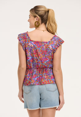 Ladies ELLE blouse sicilian flower