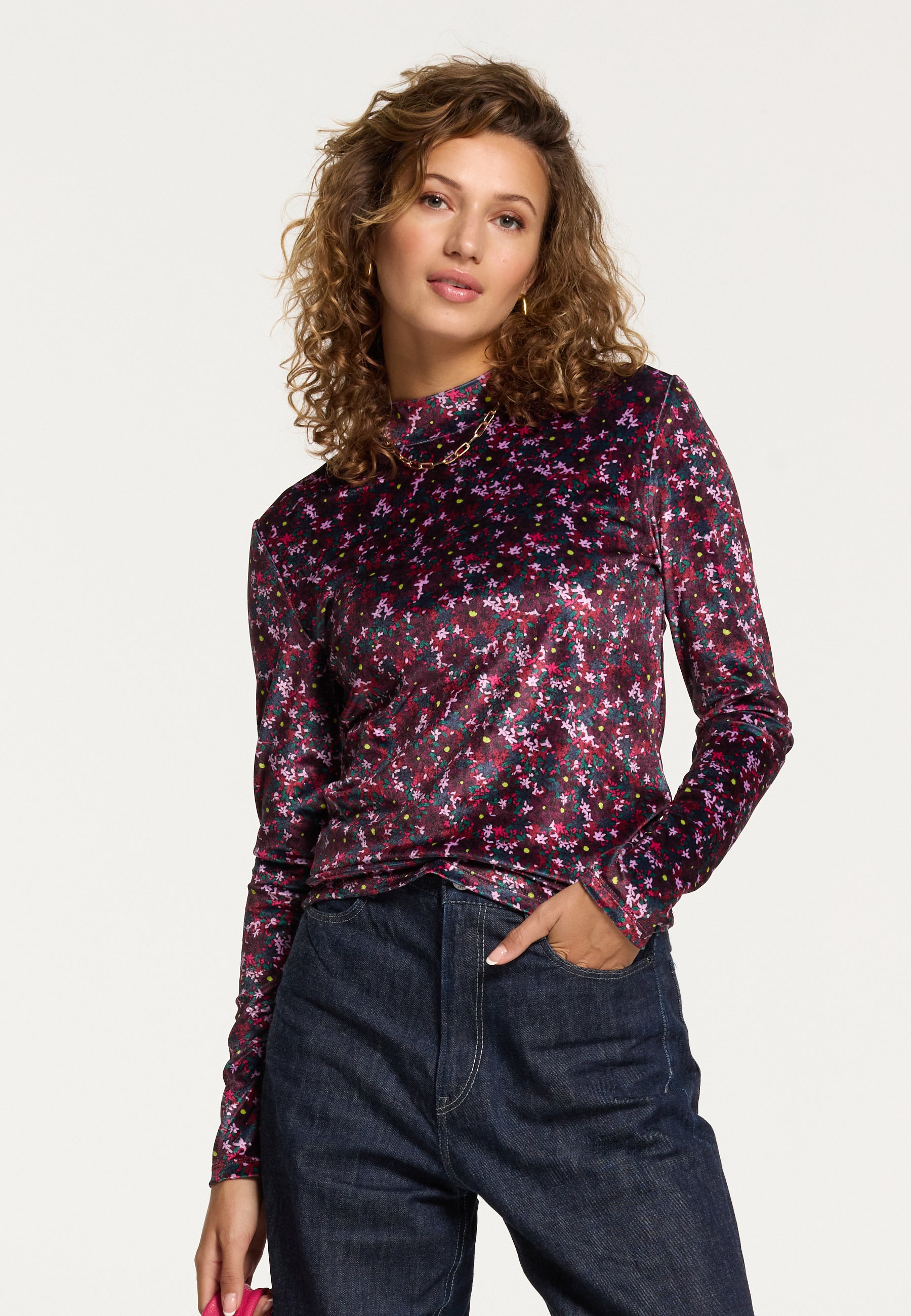 Ladies Vitoria velvet top