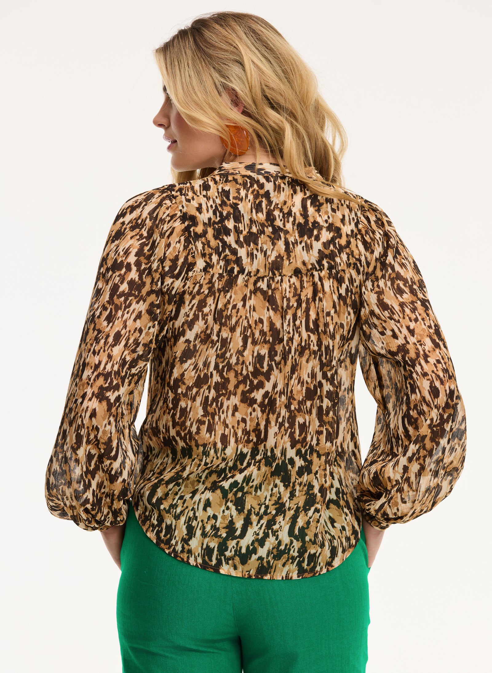 Ladies ISA top faded leopard