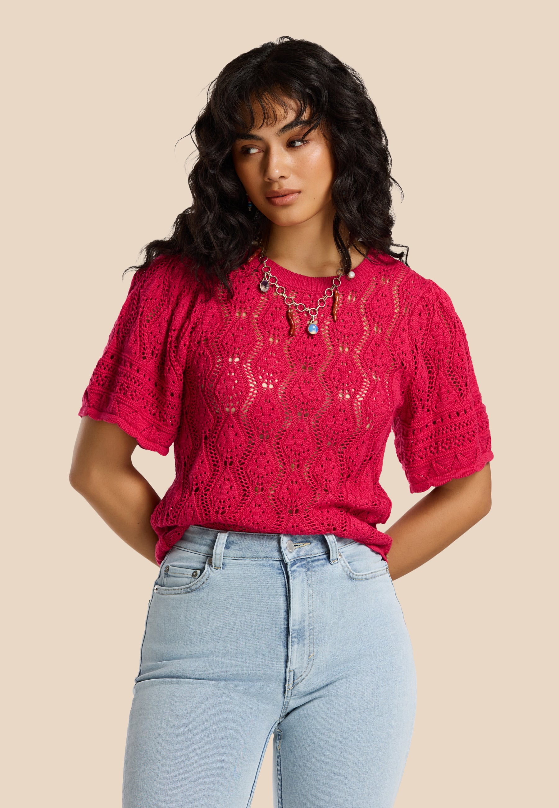 HANNAH sweater | red cerise