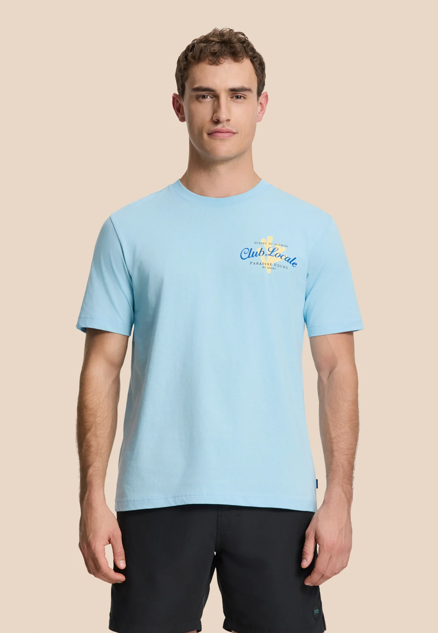 LIAM regular t-shirt paradise | blue sky