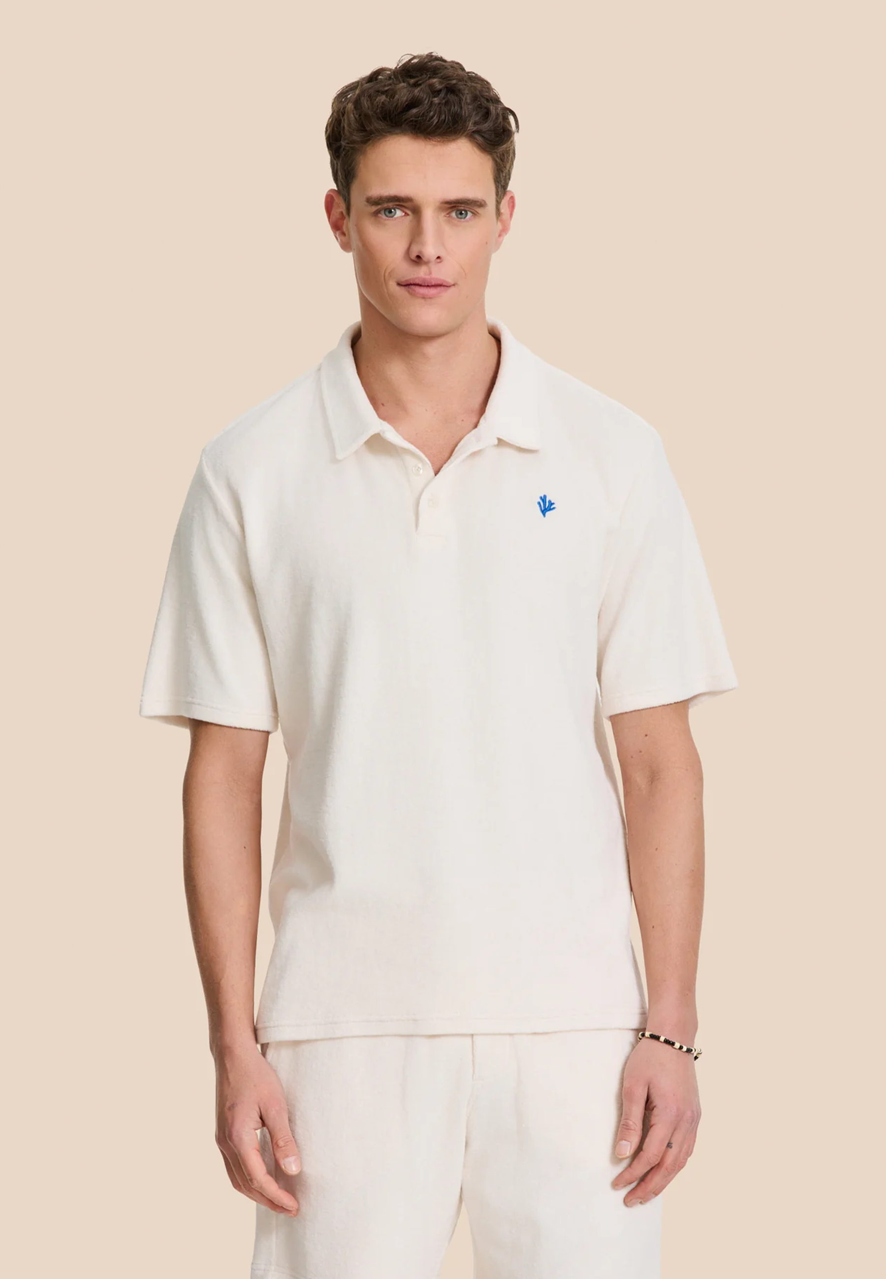 NICO toweling polo solid | white