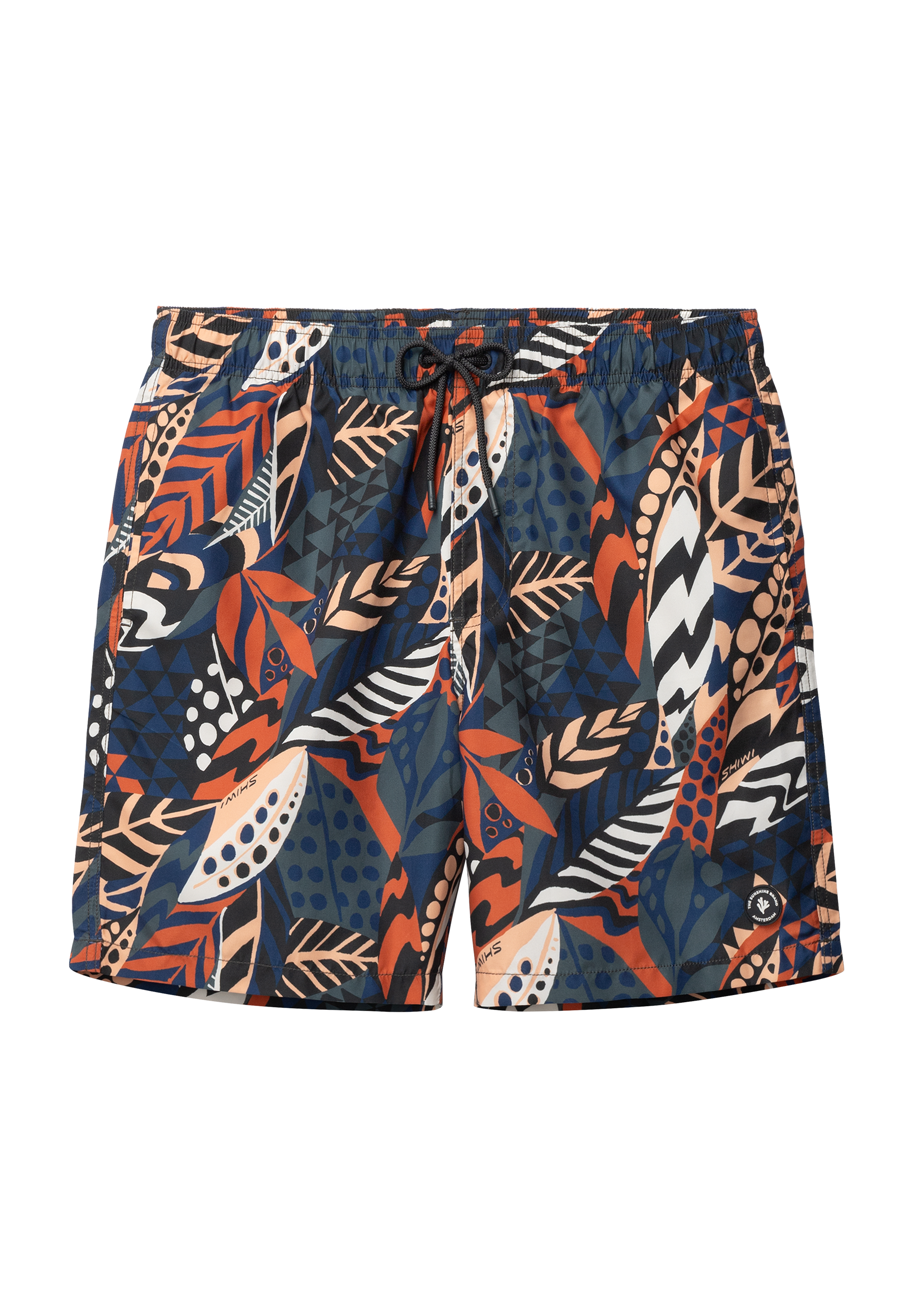 MIKE swim shorts geo leaves | orange - Shiwi