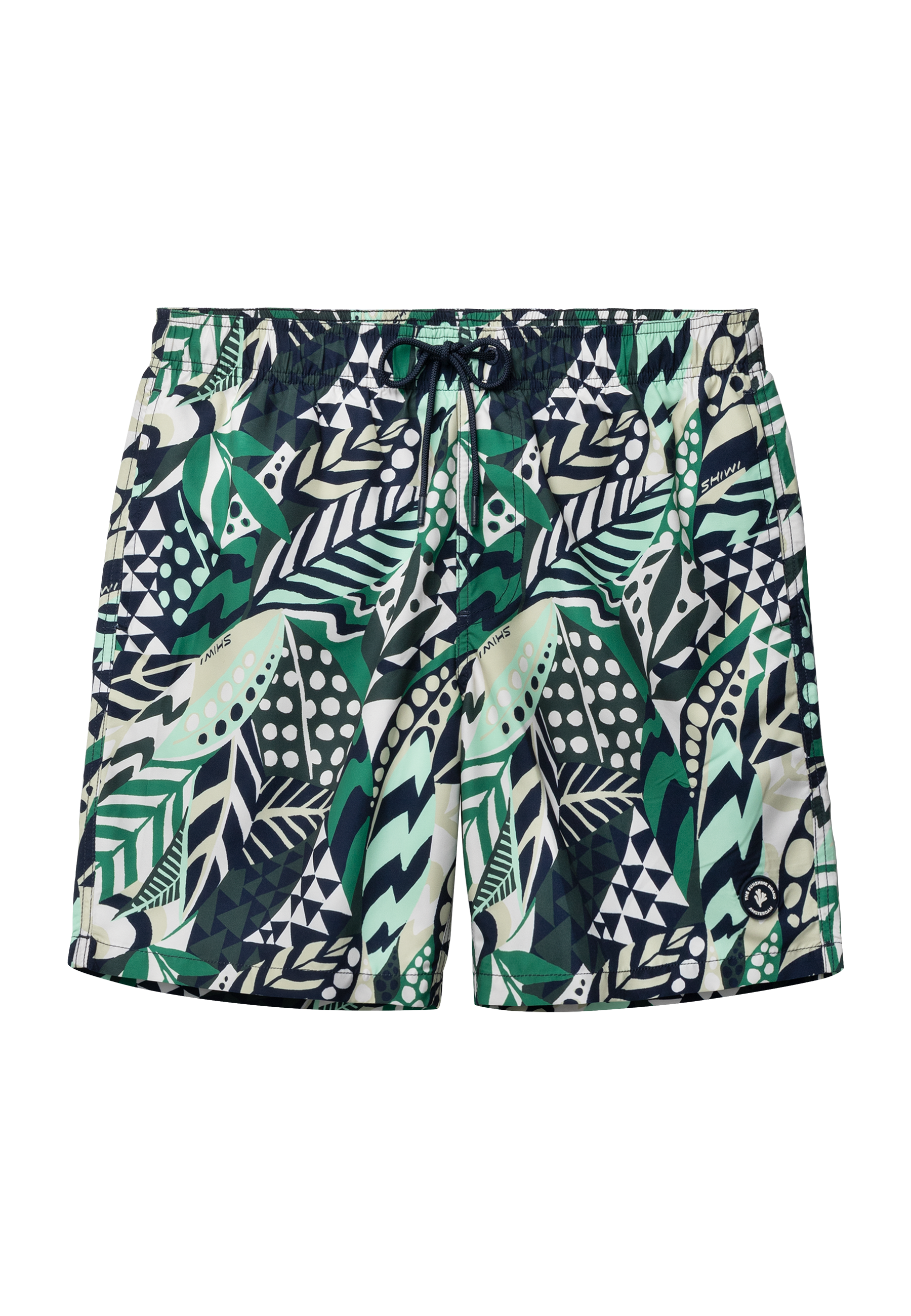 MIKE swim shorts geo leaves | green