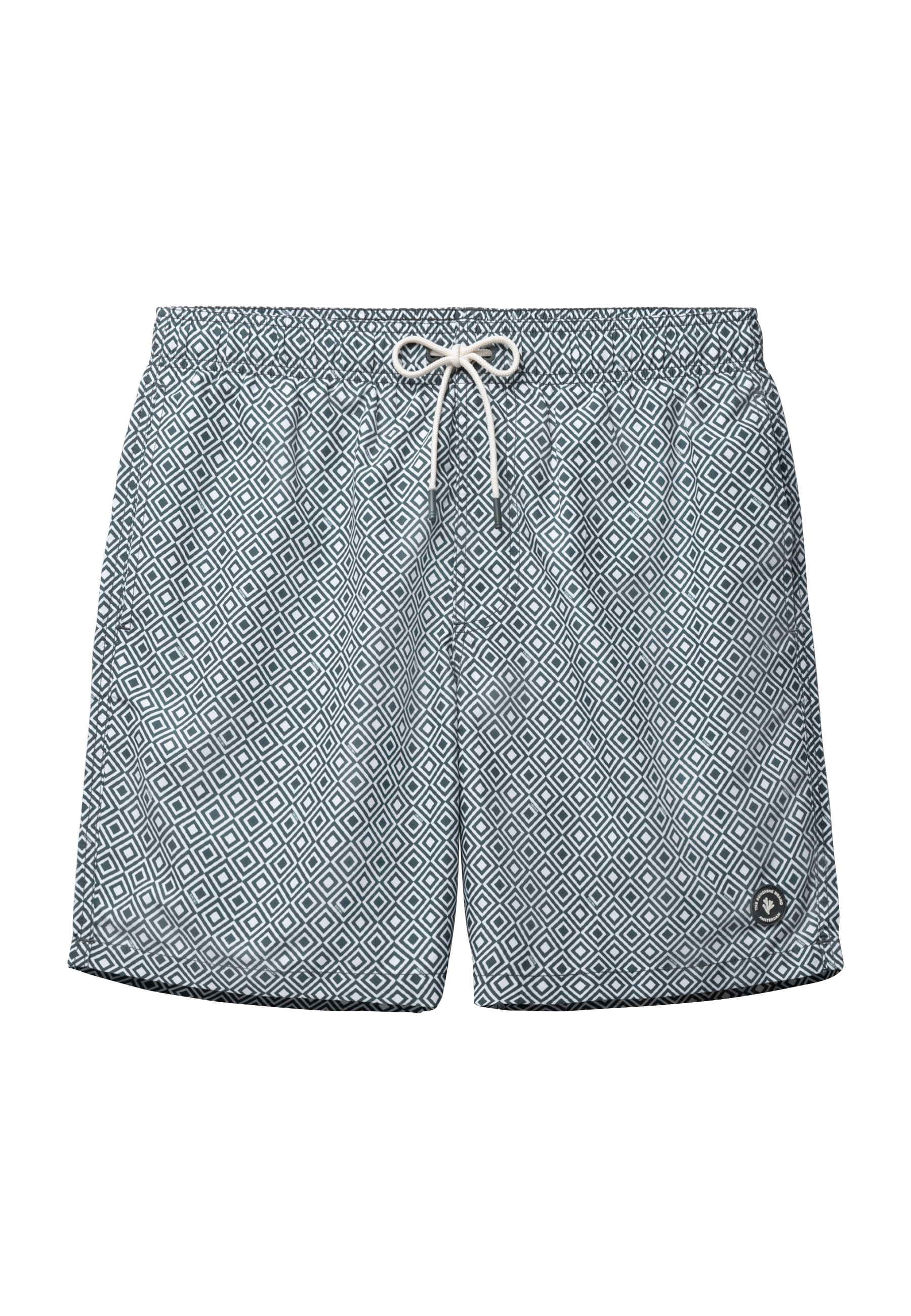 MIKE swim shorts geo square | green smokey