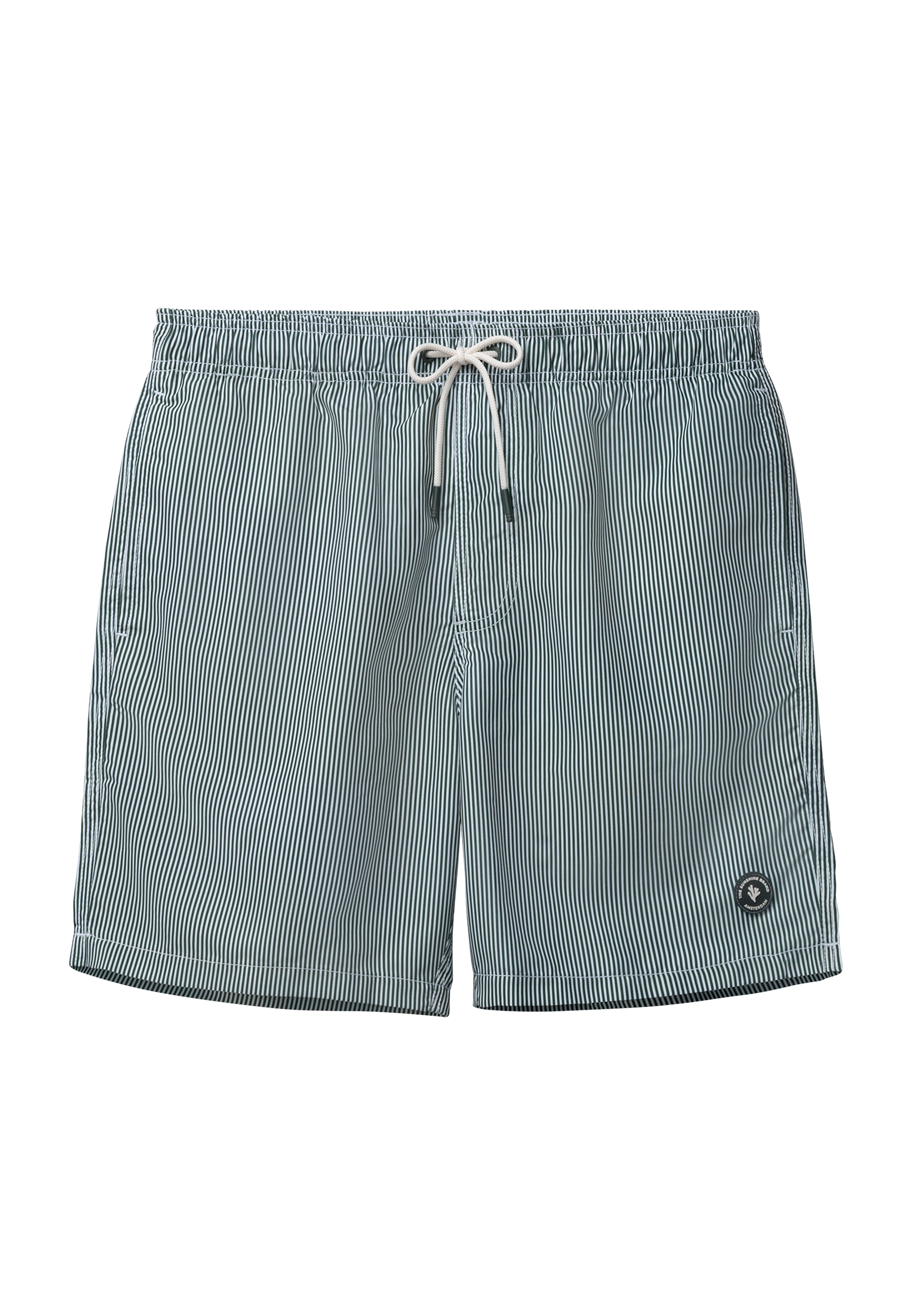 MIKE swim shorts fine stripe | green leaf