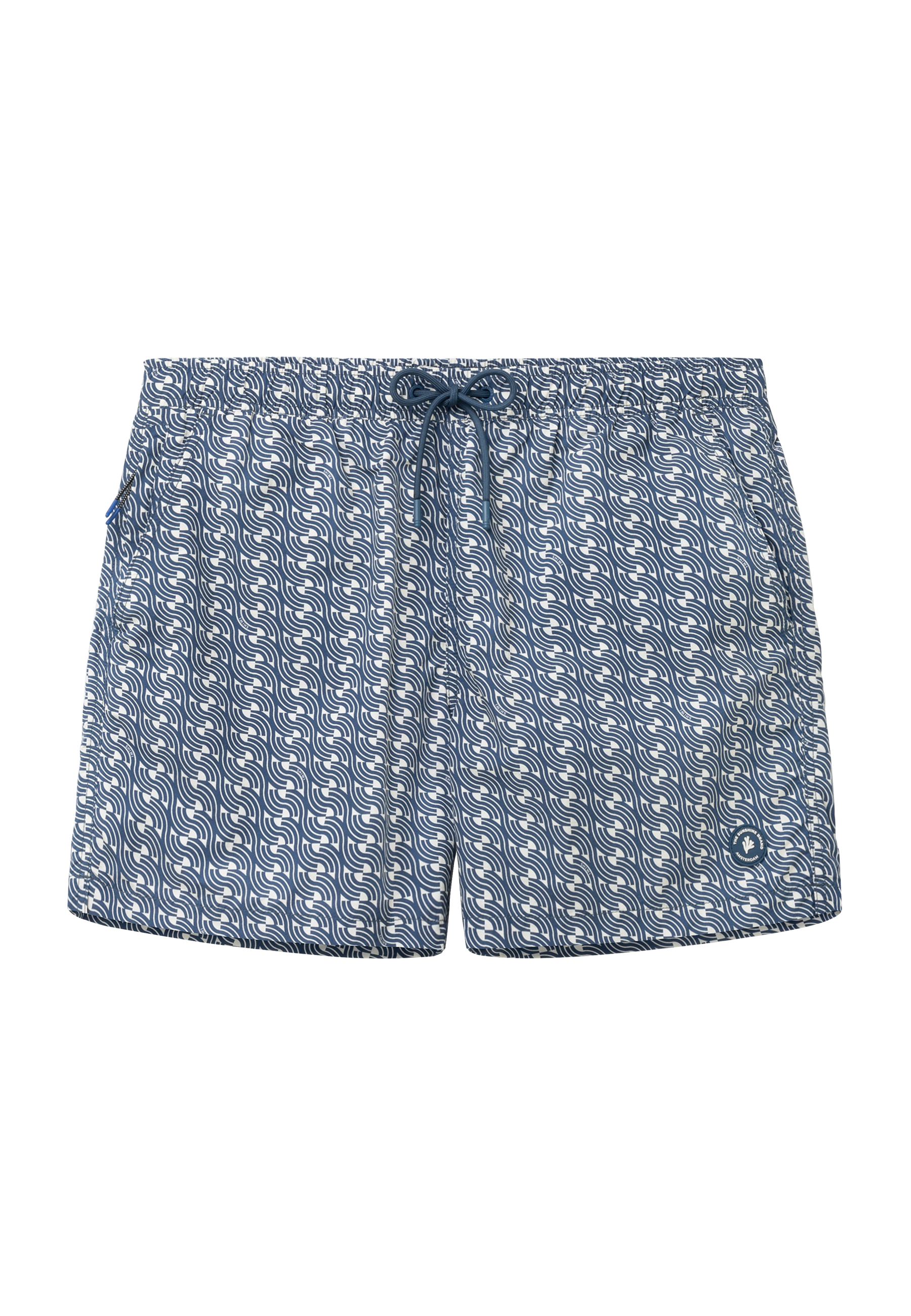 NATE QUICK DRY swim shorts geo waves | blue slate