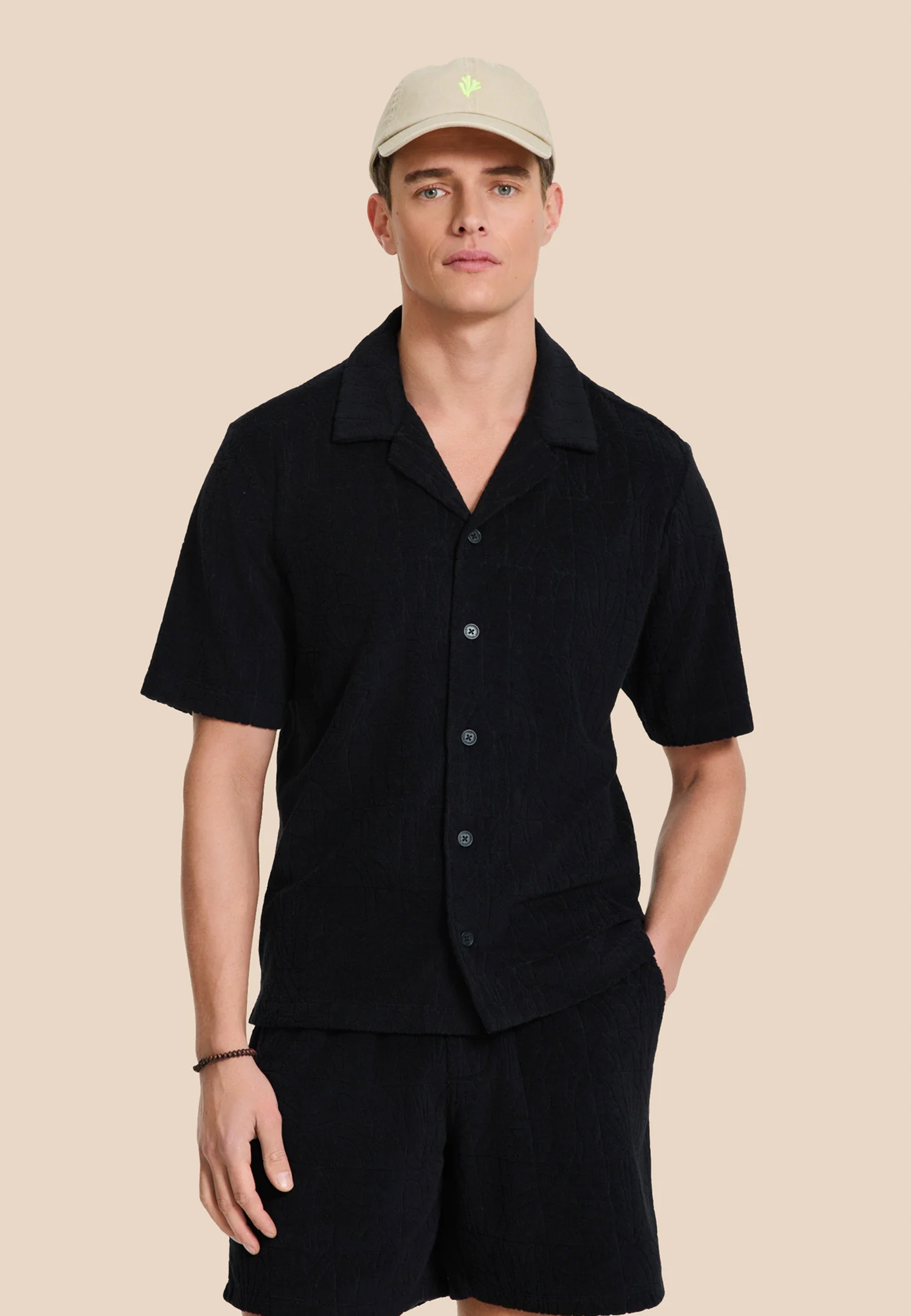 TED short sleeve shirt geo sun | black