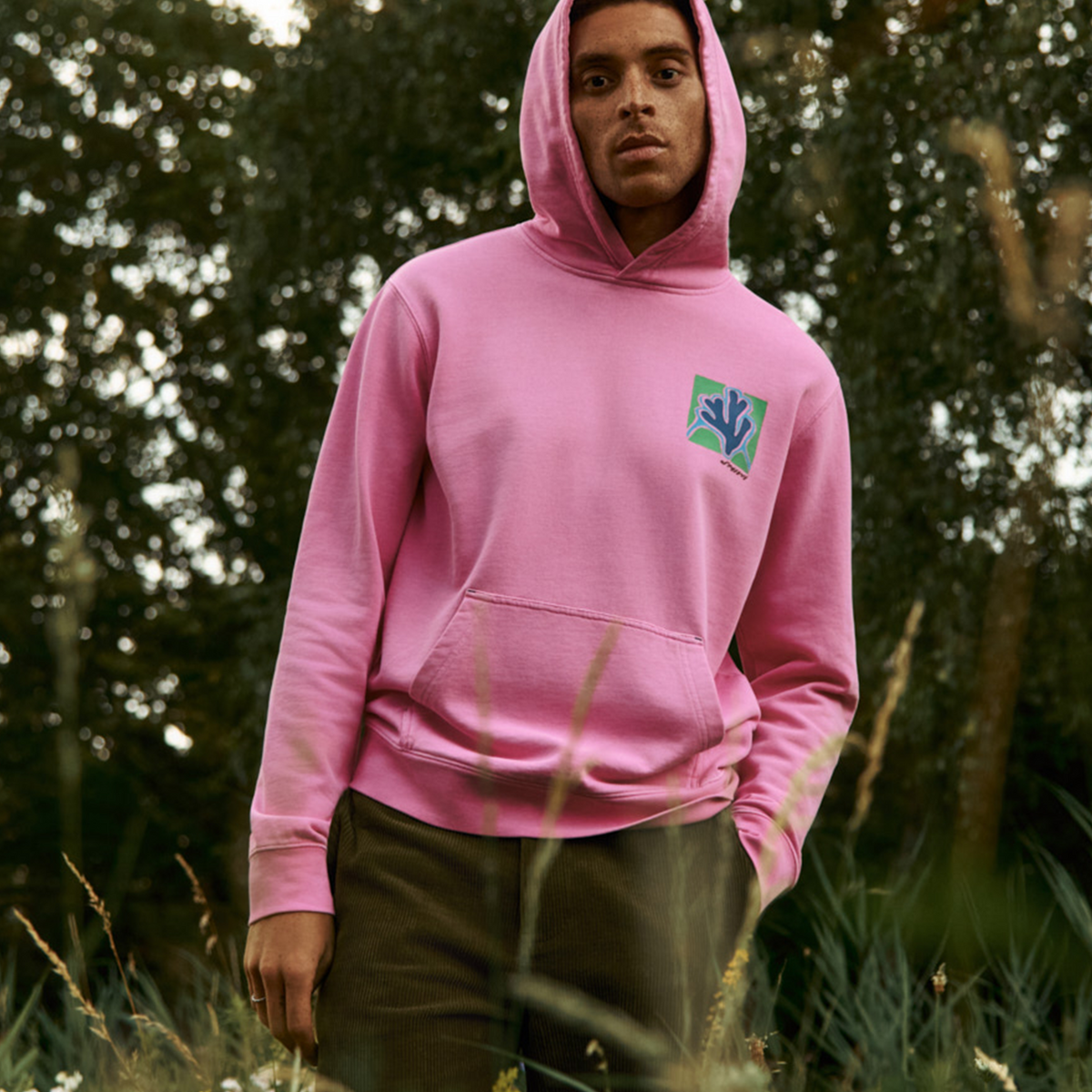 LEO regular fit slow pace hoodie | pink dusk