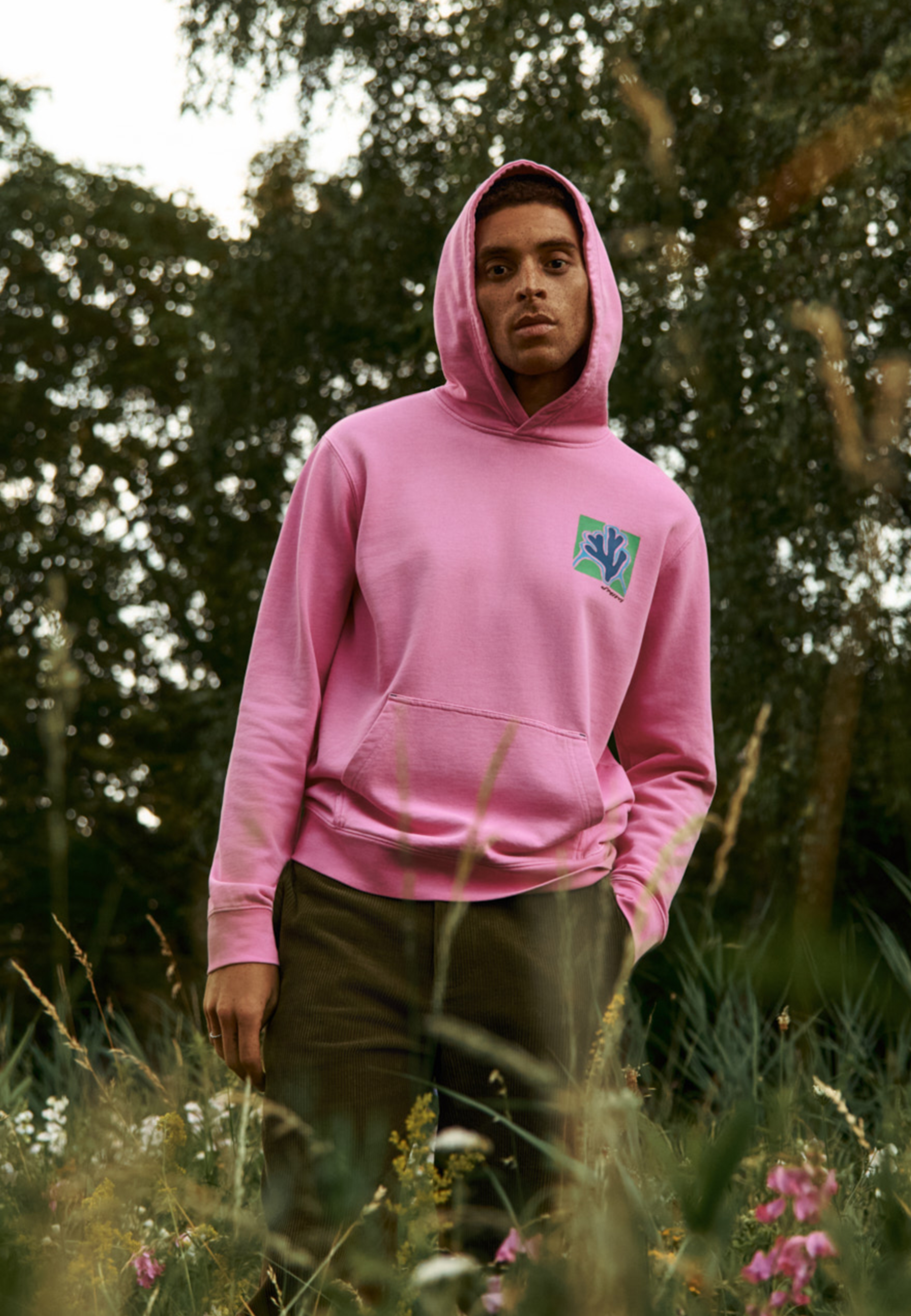 LEO regular fit slow pace hoodie | pink dusk