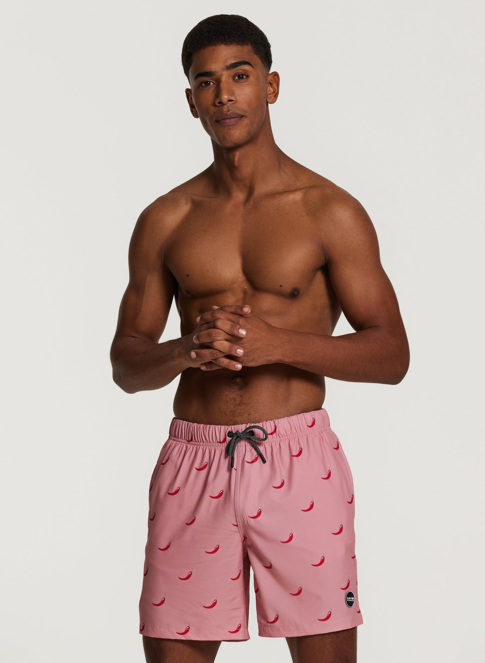 men stretch swimshort chili pepper