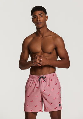 men stretch swimshort chili pepper