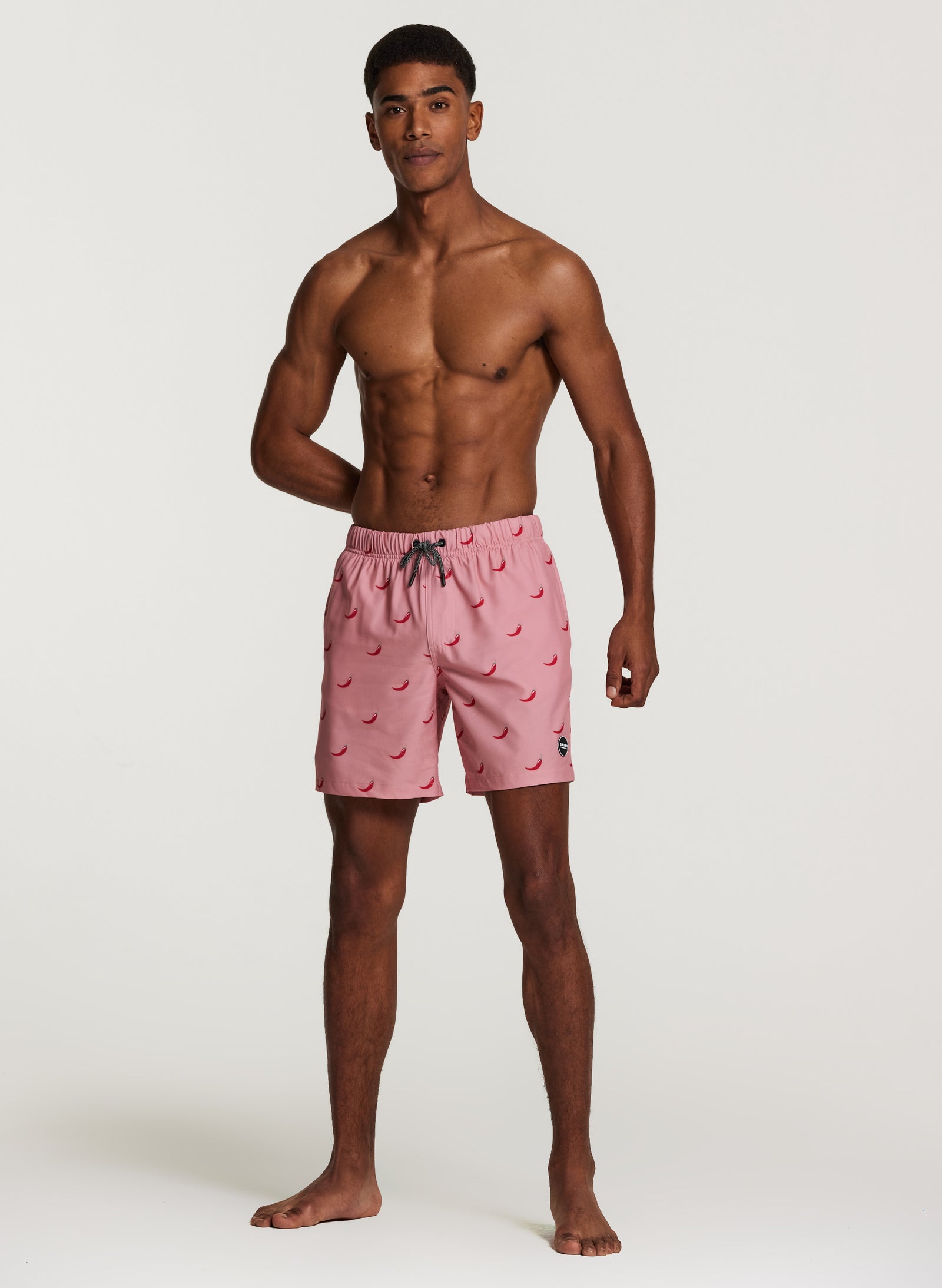 men stretch swimshort chili pepper