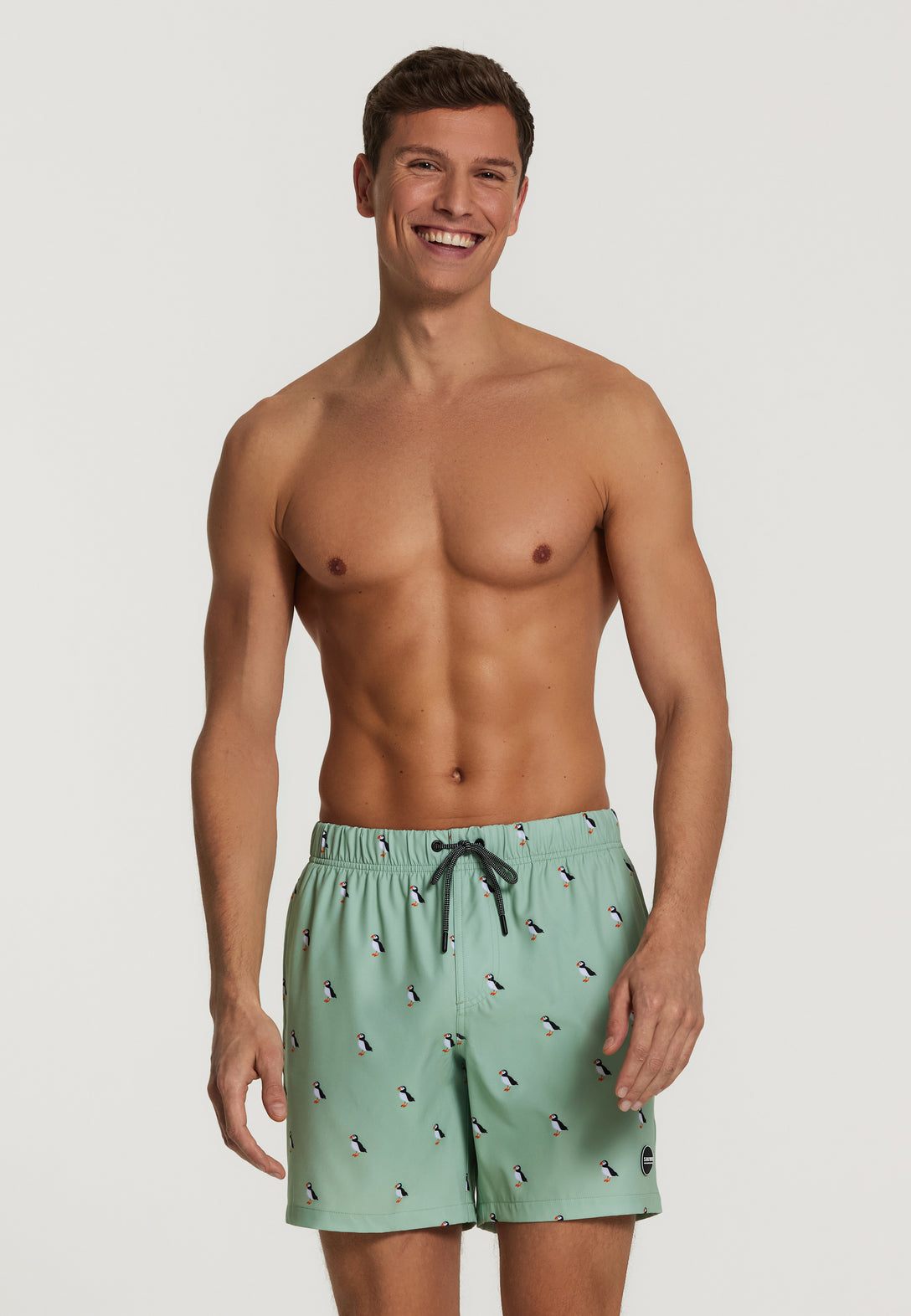 men stretch swimshort puffin
