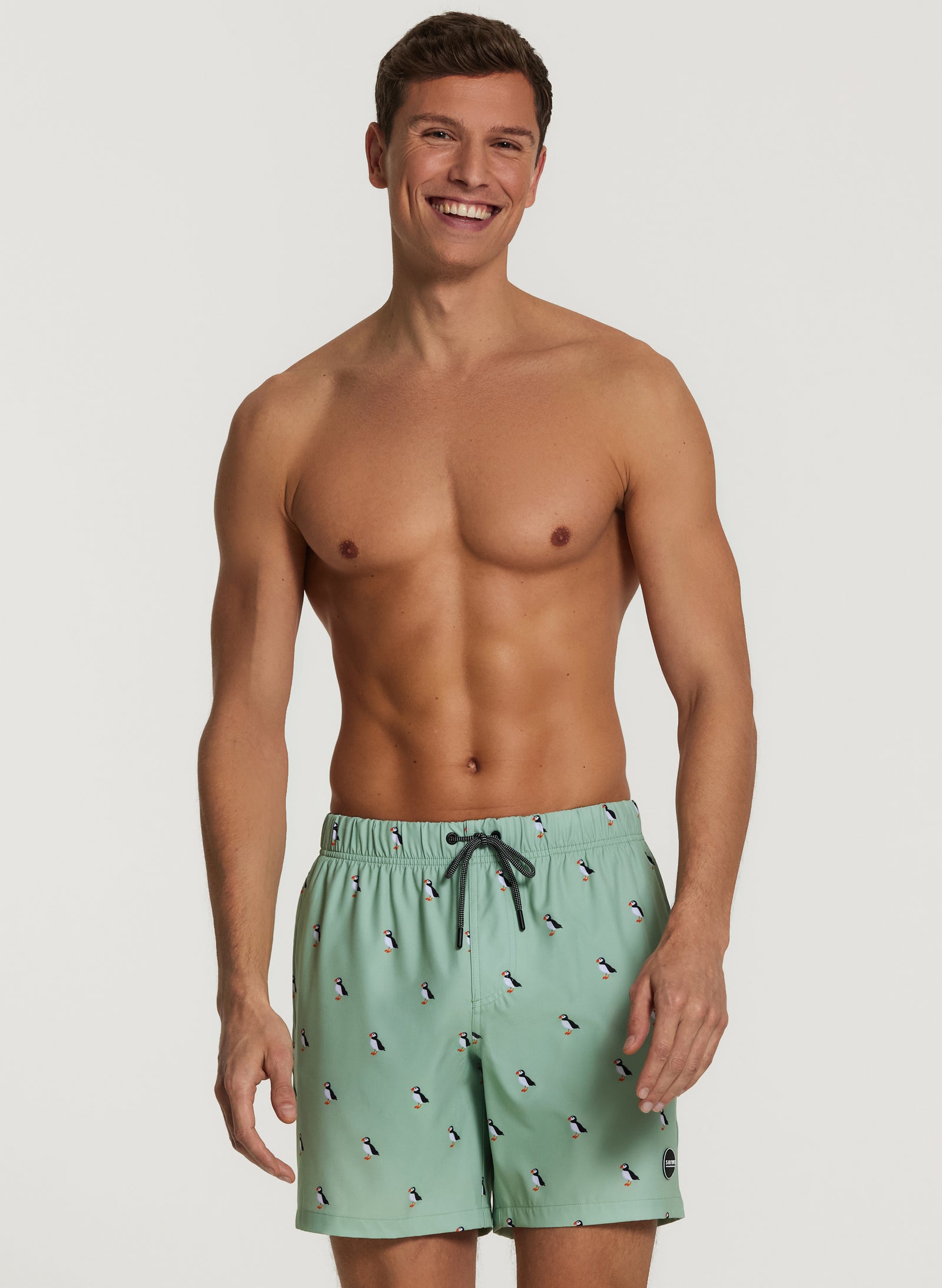 men stretch swimshort puffin