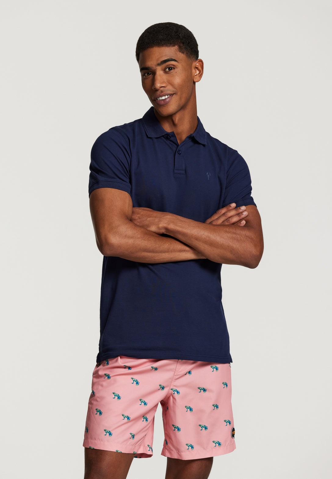 men stretch polo justin