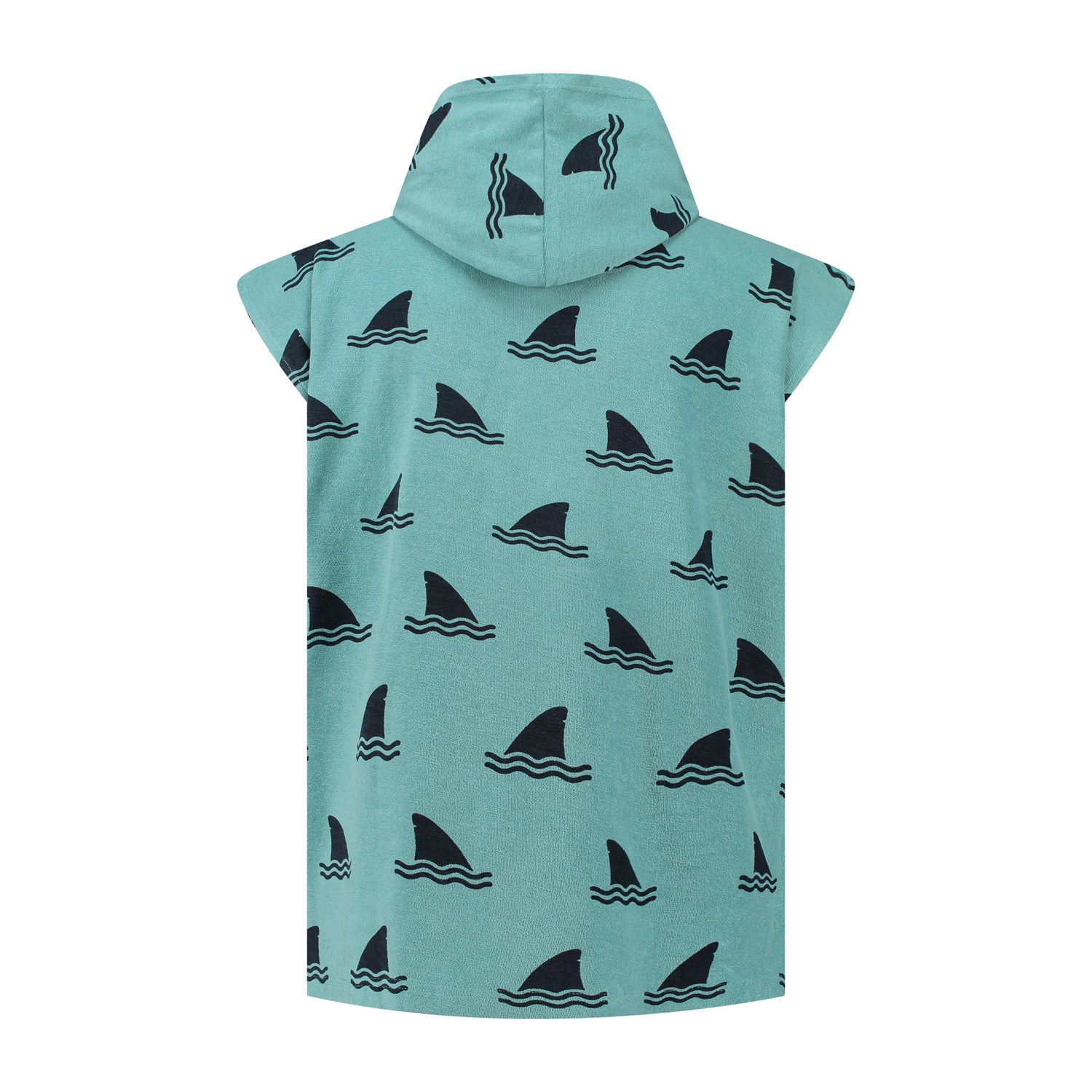 boys shark fin poncho