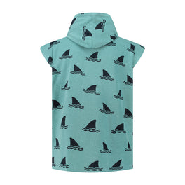 boys shark fin poncho