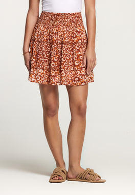 Ladies AMALFI skirt LUSH LEOPARD